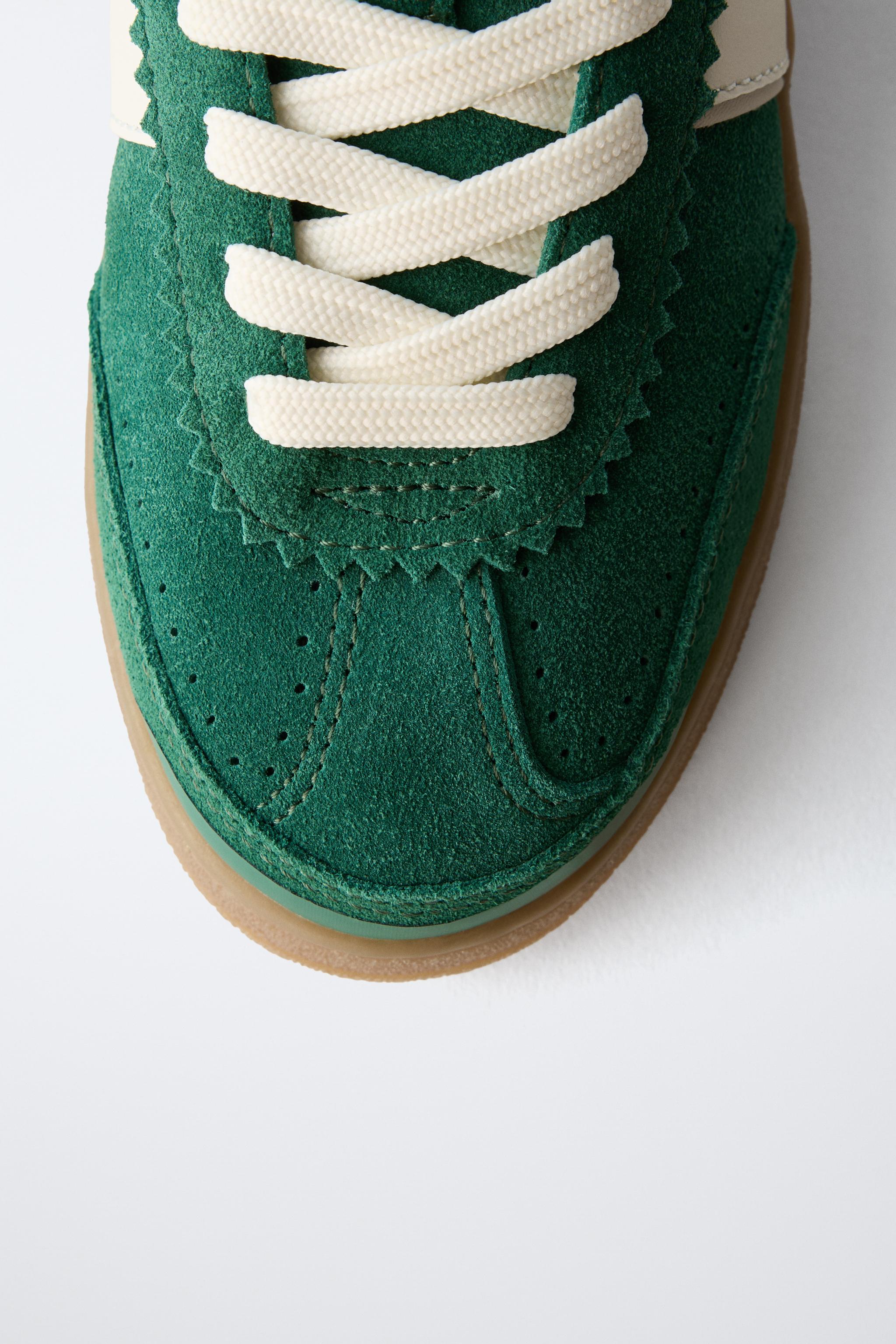 LEATHER DETAIL SNEAKERS
