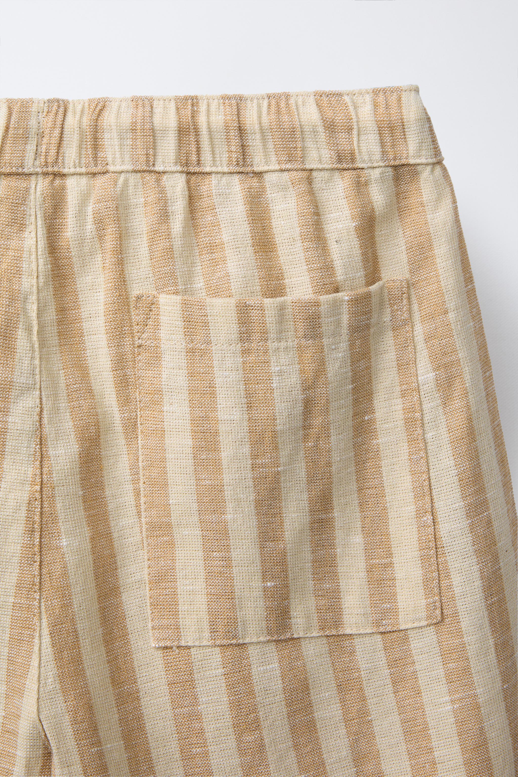 STRIPED STRAIGHT LEG PANTS