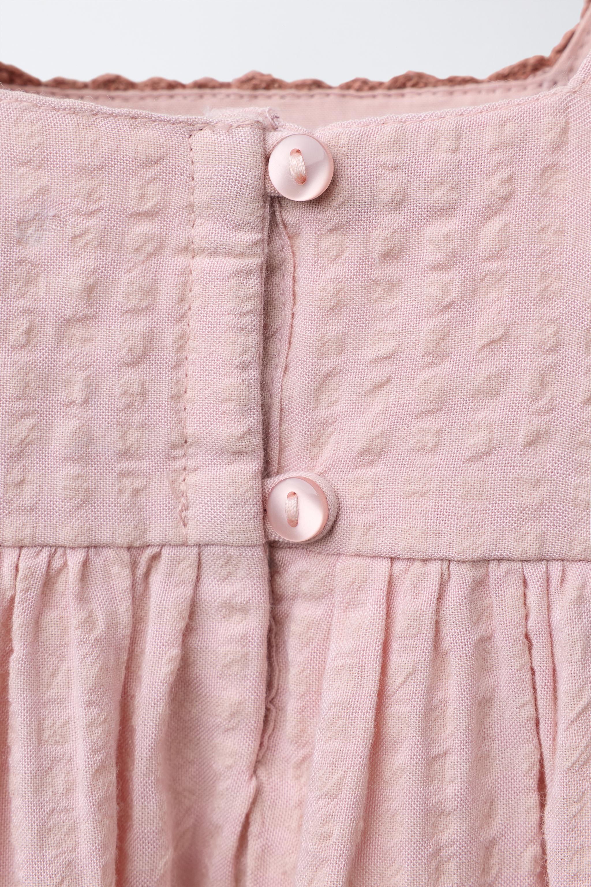 CROCHET KNIT DETAIL DRESS