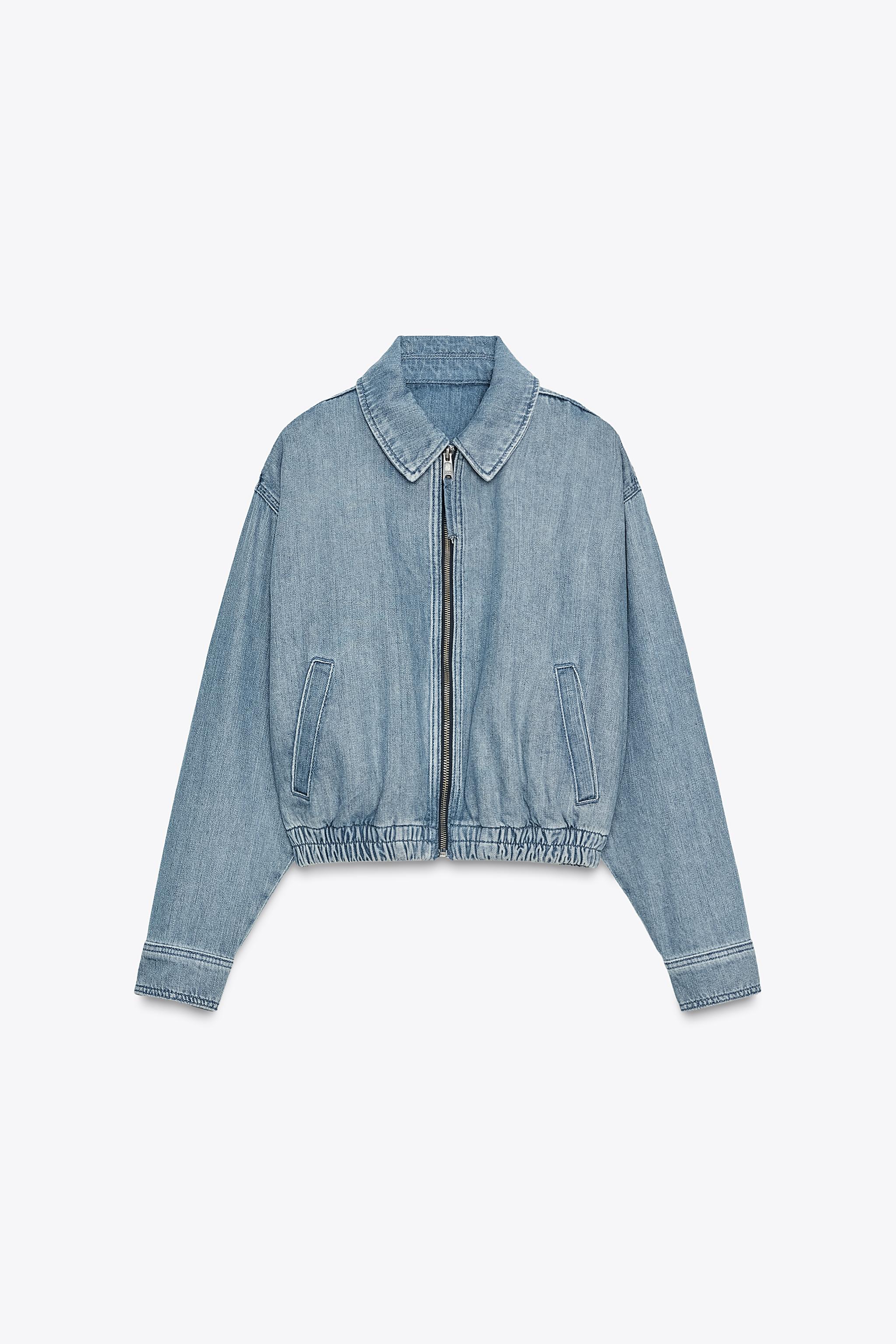 ZW COLLECTION DENIM BOMBER JACKET