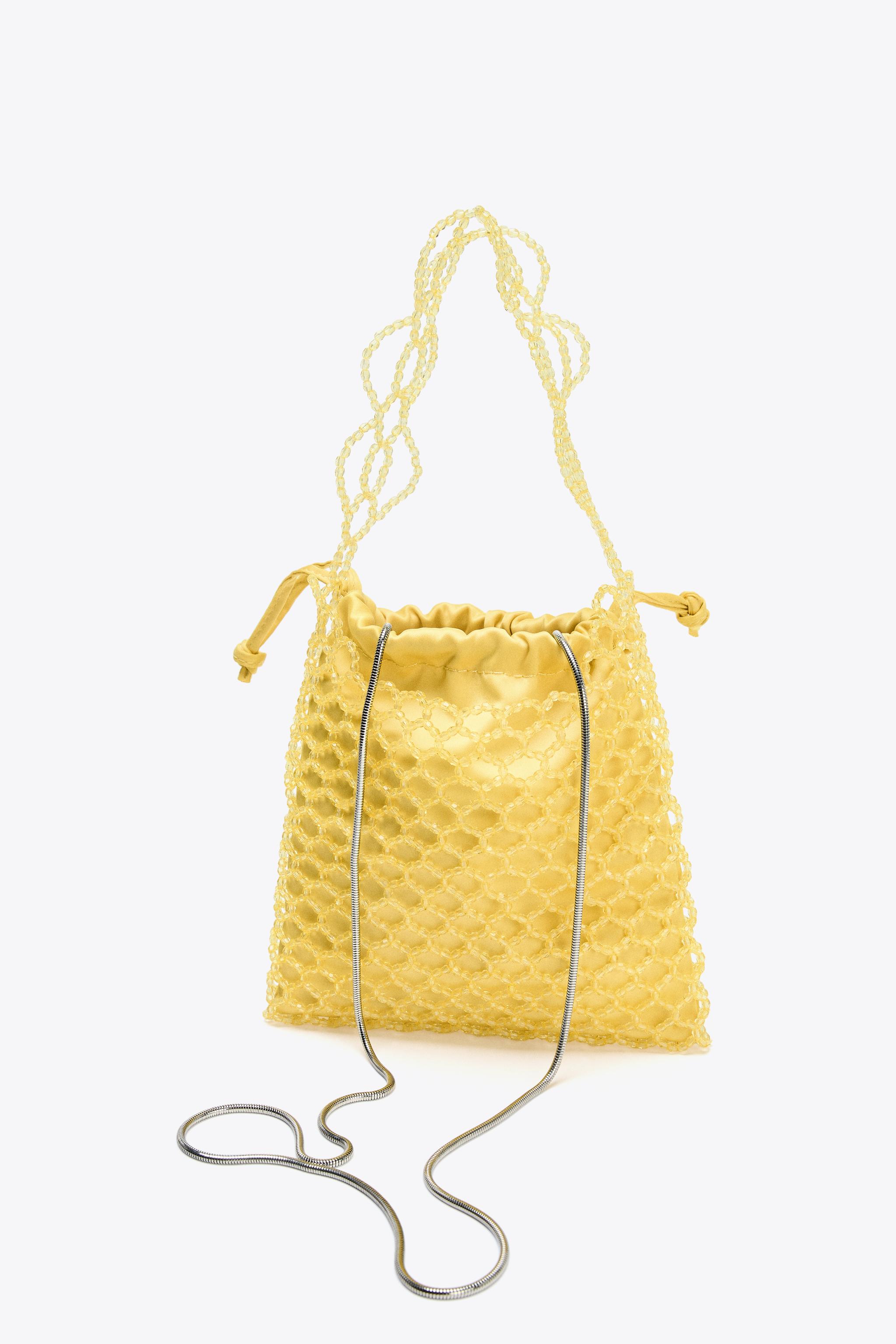 BEADED MINI BUCKET BAG
