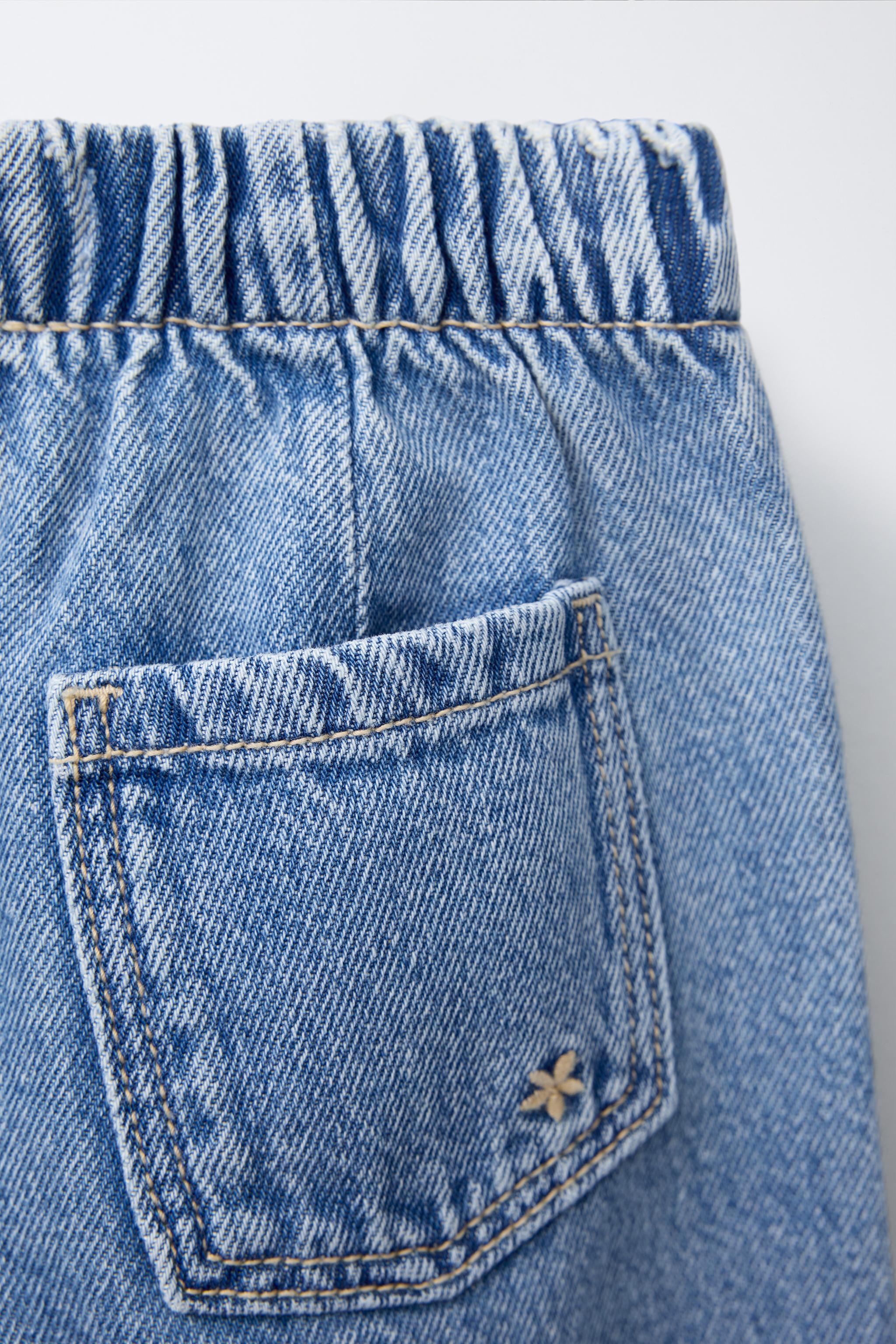 FLUID RIPPED WIDE LEG JEANS