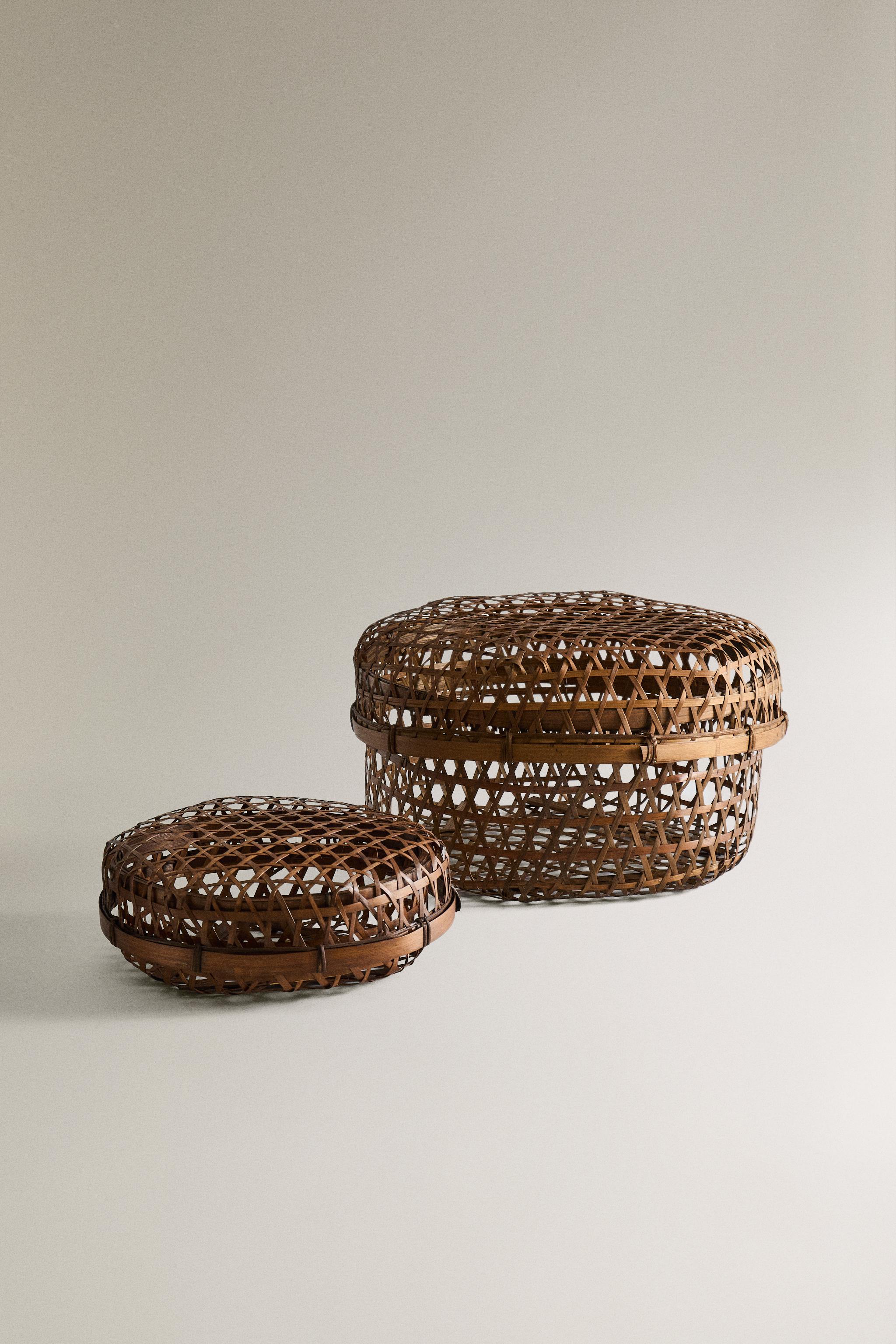 BAMBOO BASKET WITH LID