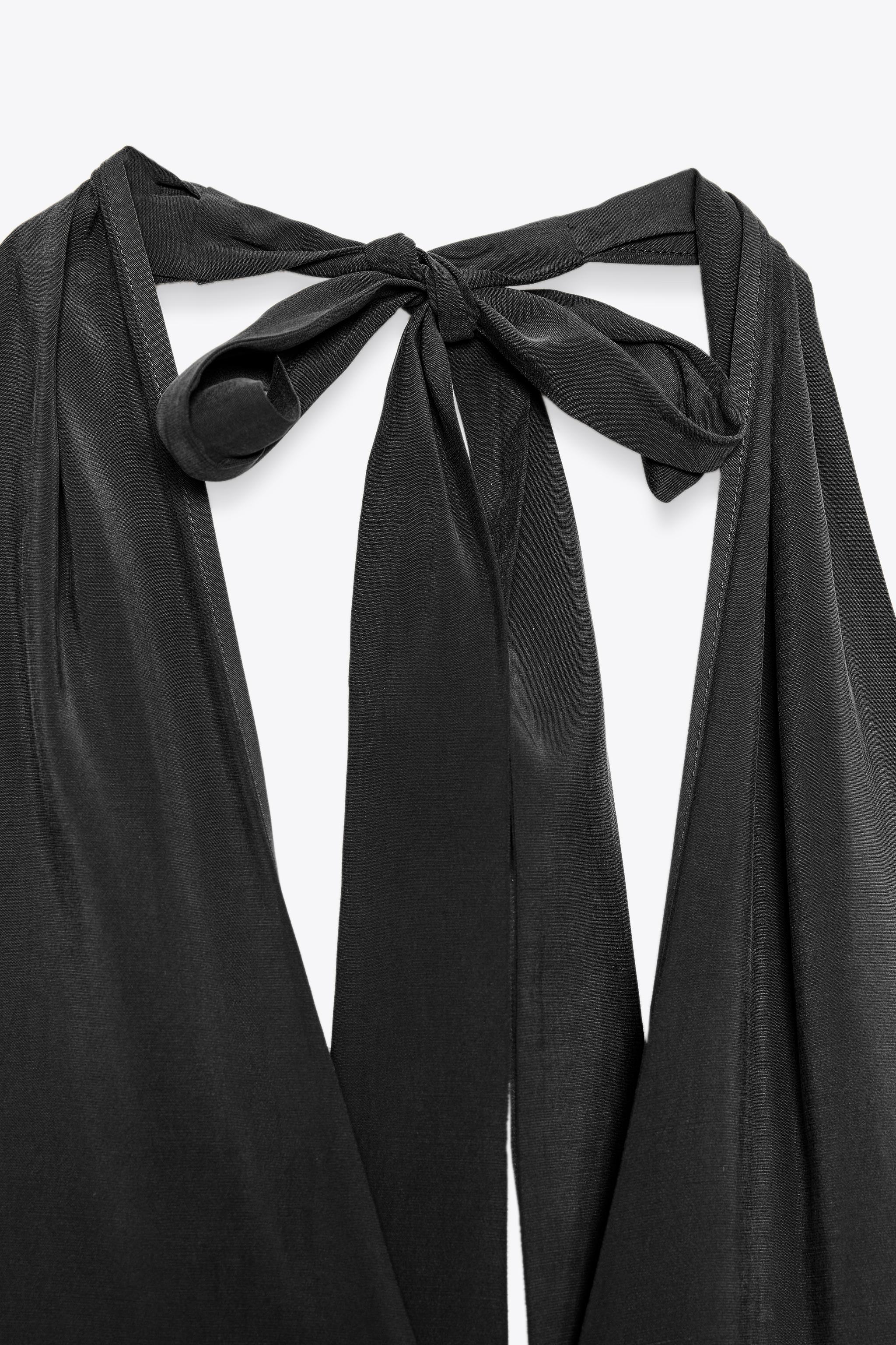 HALTER TIE MIDI DRESS