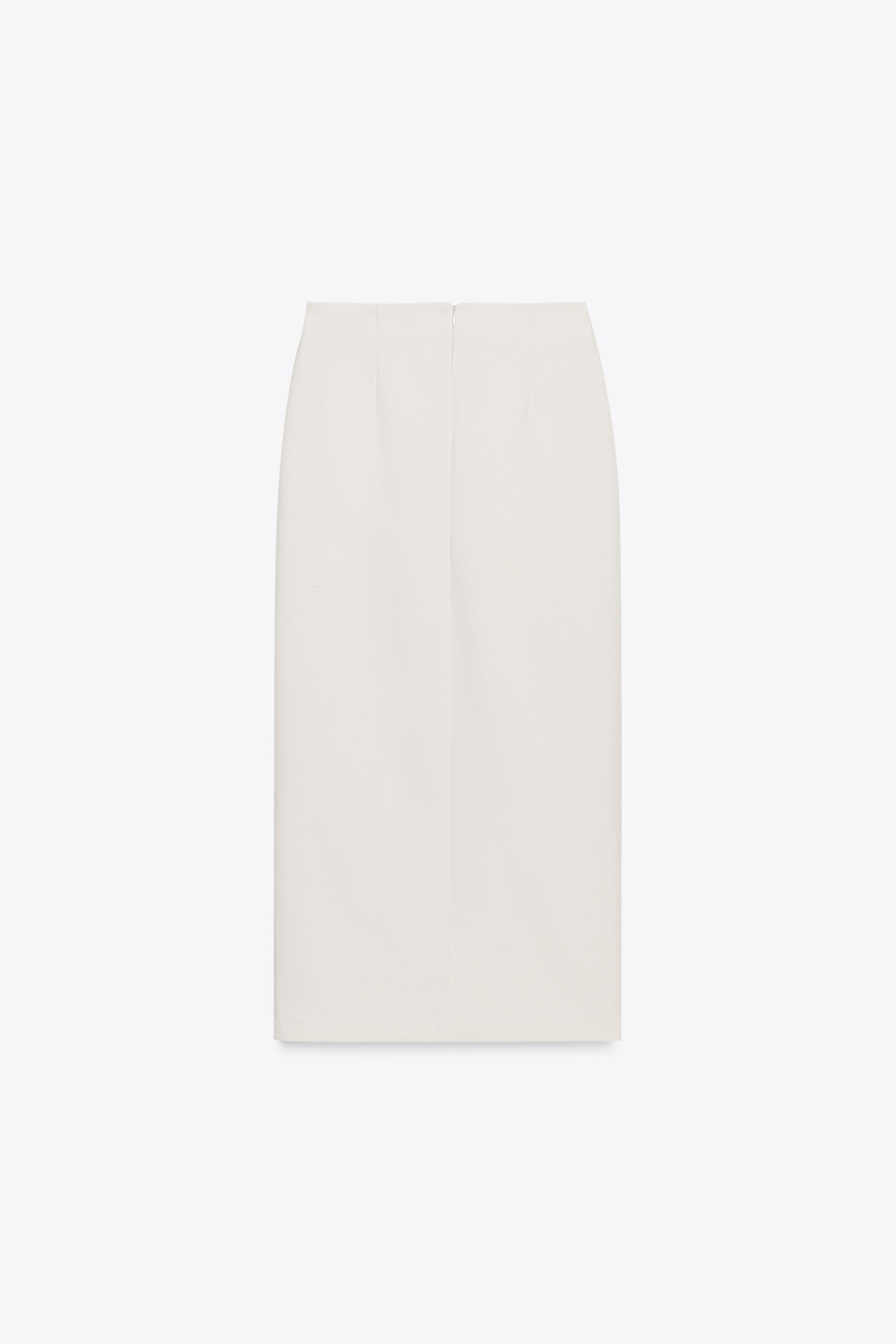 CREPE MIDI SKIRT WITH BELT