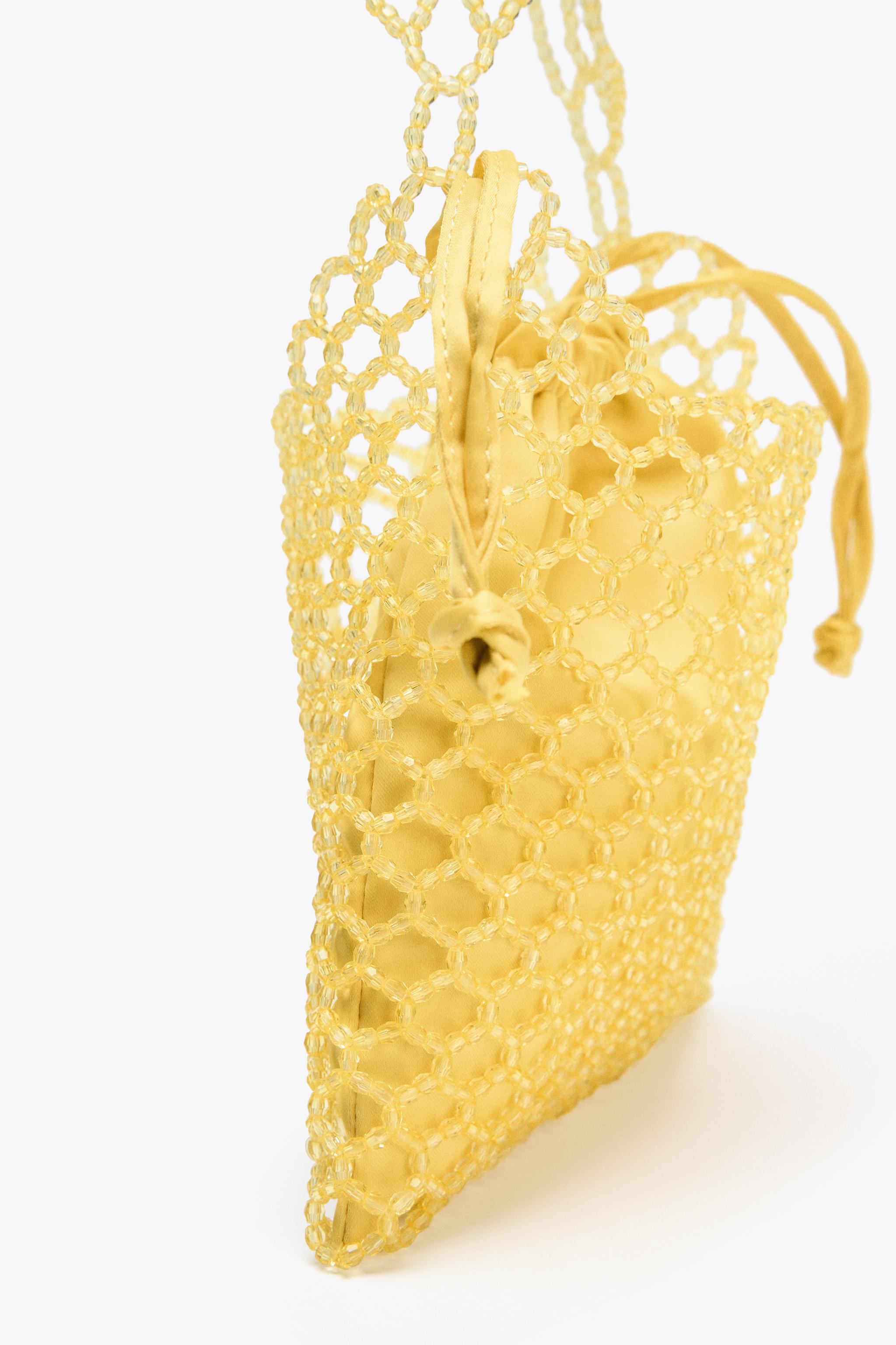 BEADED MINI BUCKET BAG