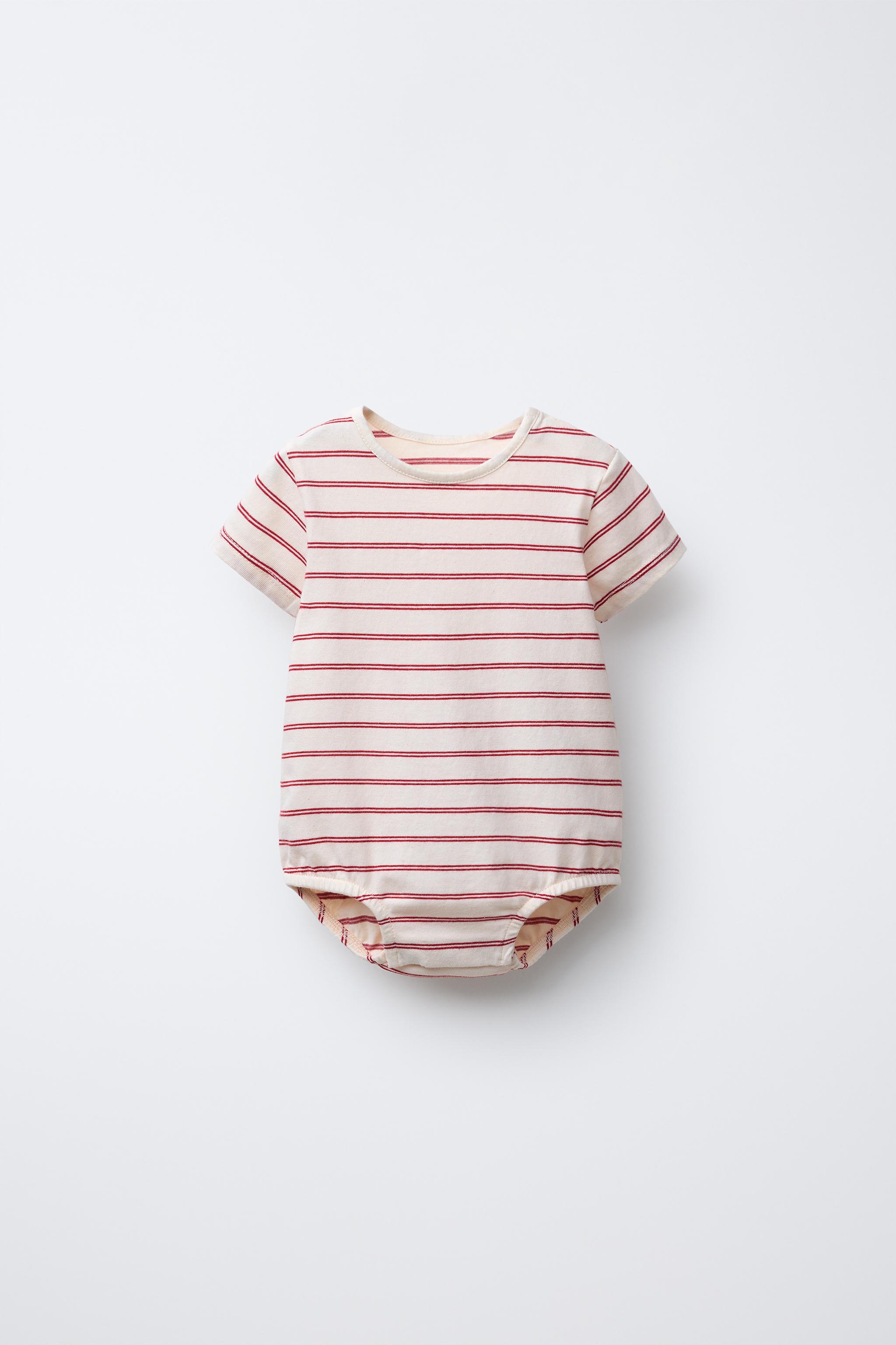 STRIPED KNIT BODYSUIT