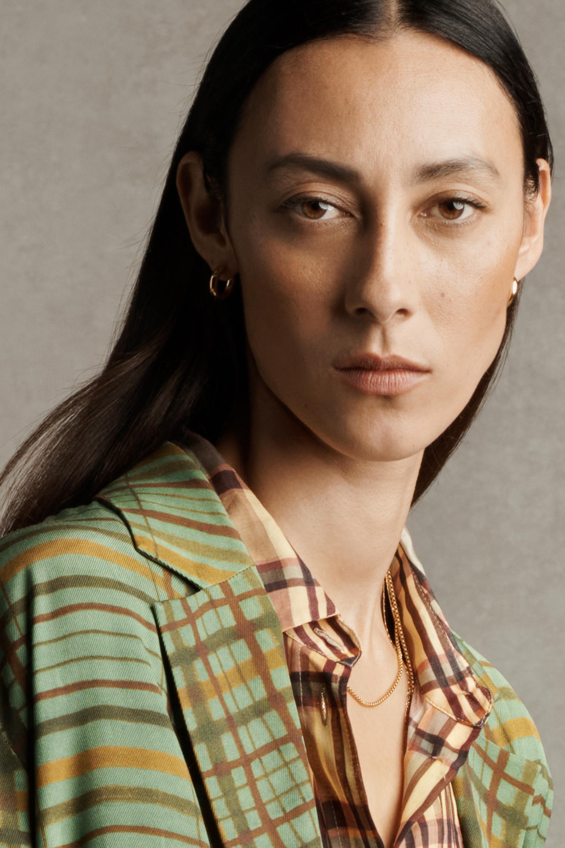 ZW COLLECTION FLOWY PLAID BLAZER