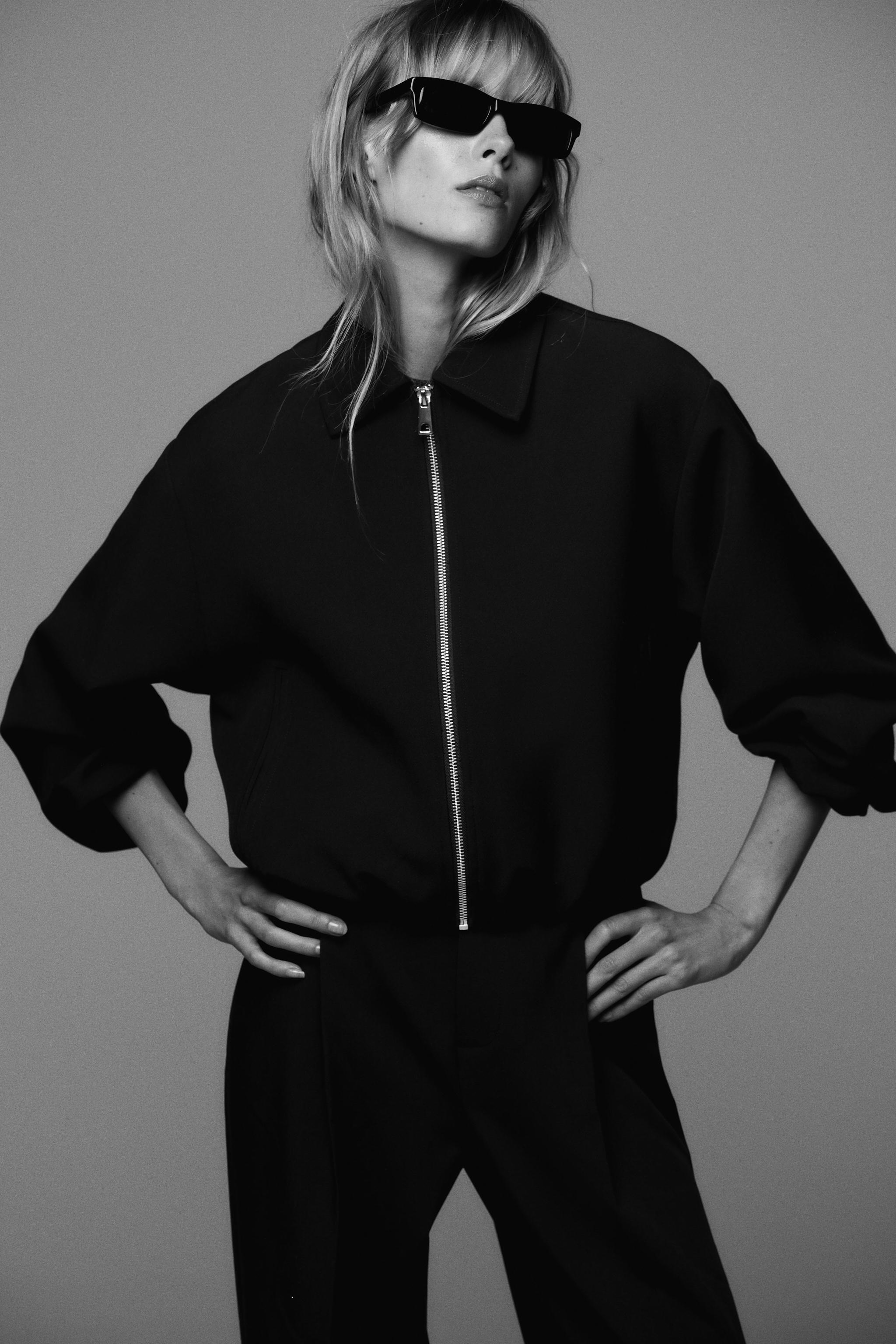 PUFFED ZIPPERED BOMBER JACKET