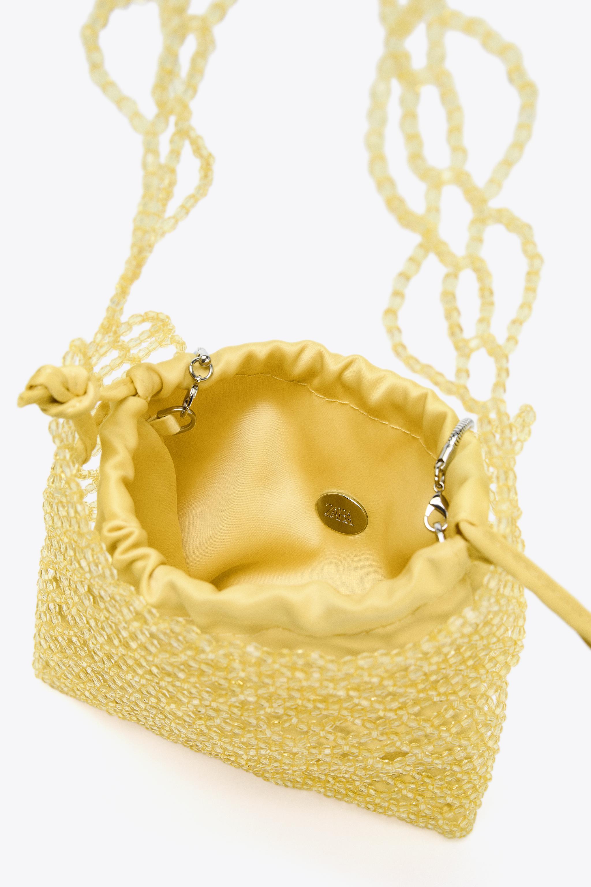 BEADED MINI BUCKET BAG