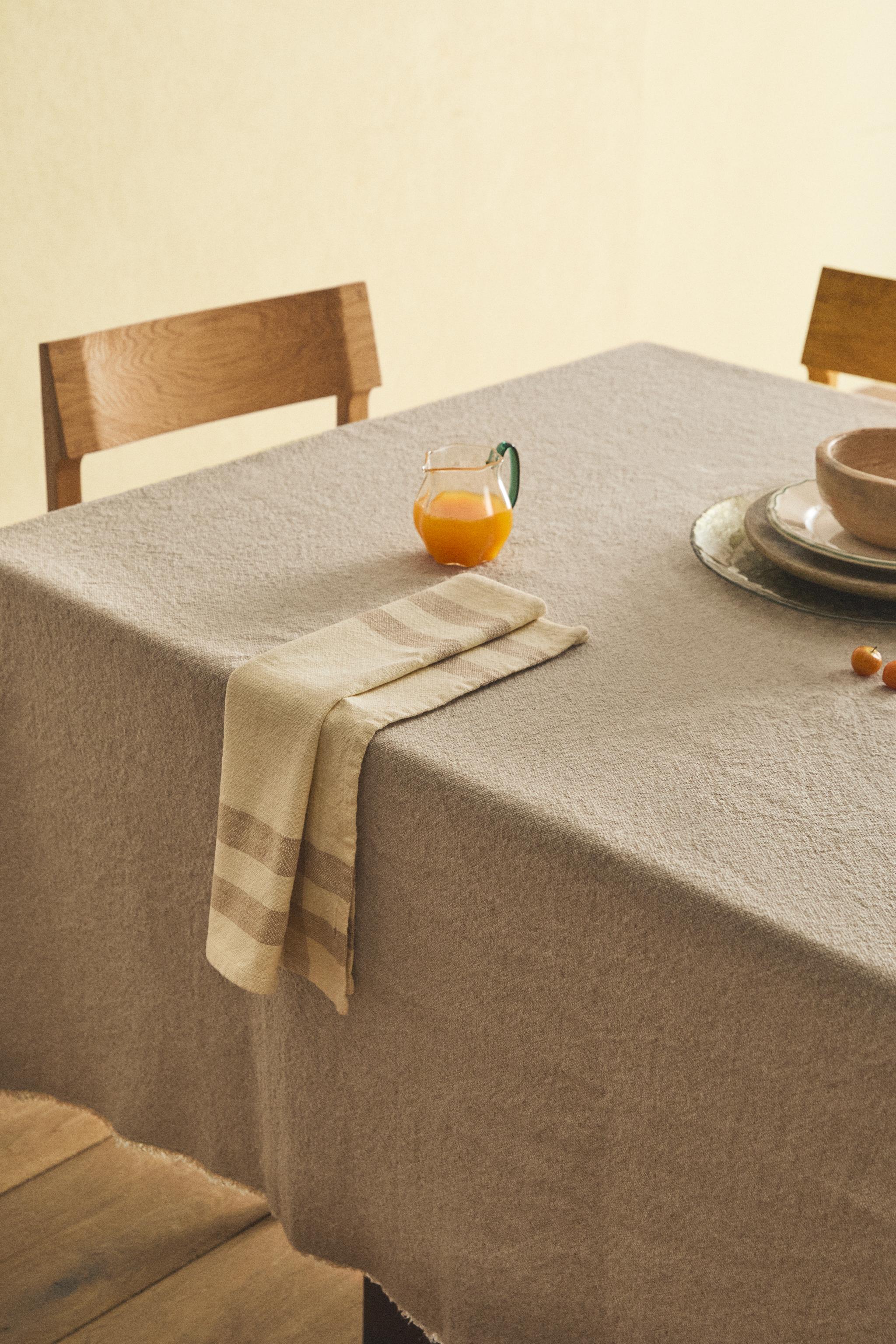 RUSTIC LINEN TABLECLOTH