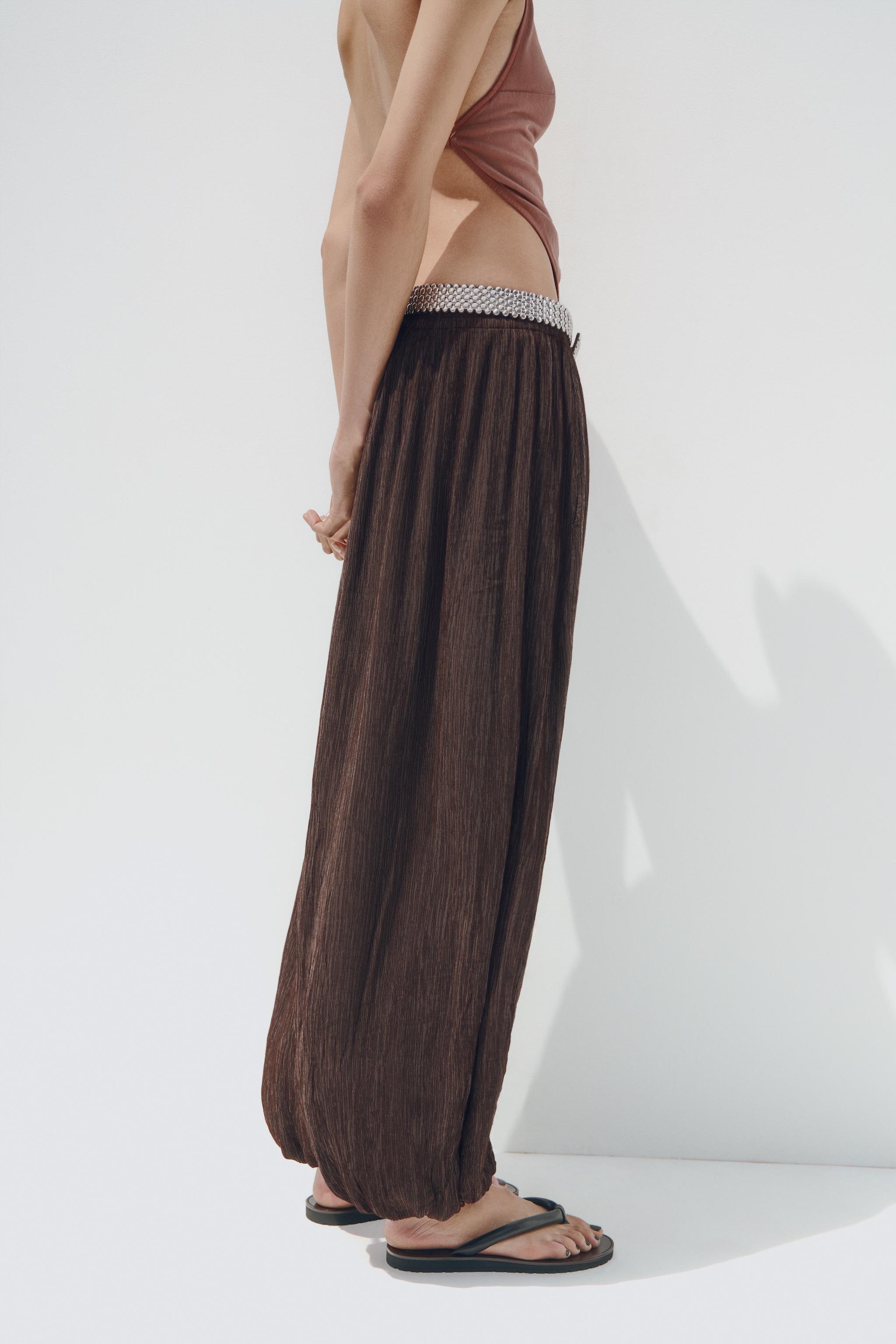 TEXTURED BALLOON PANTS