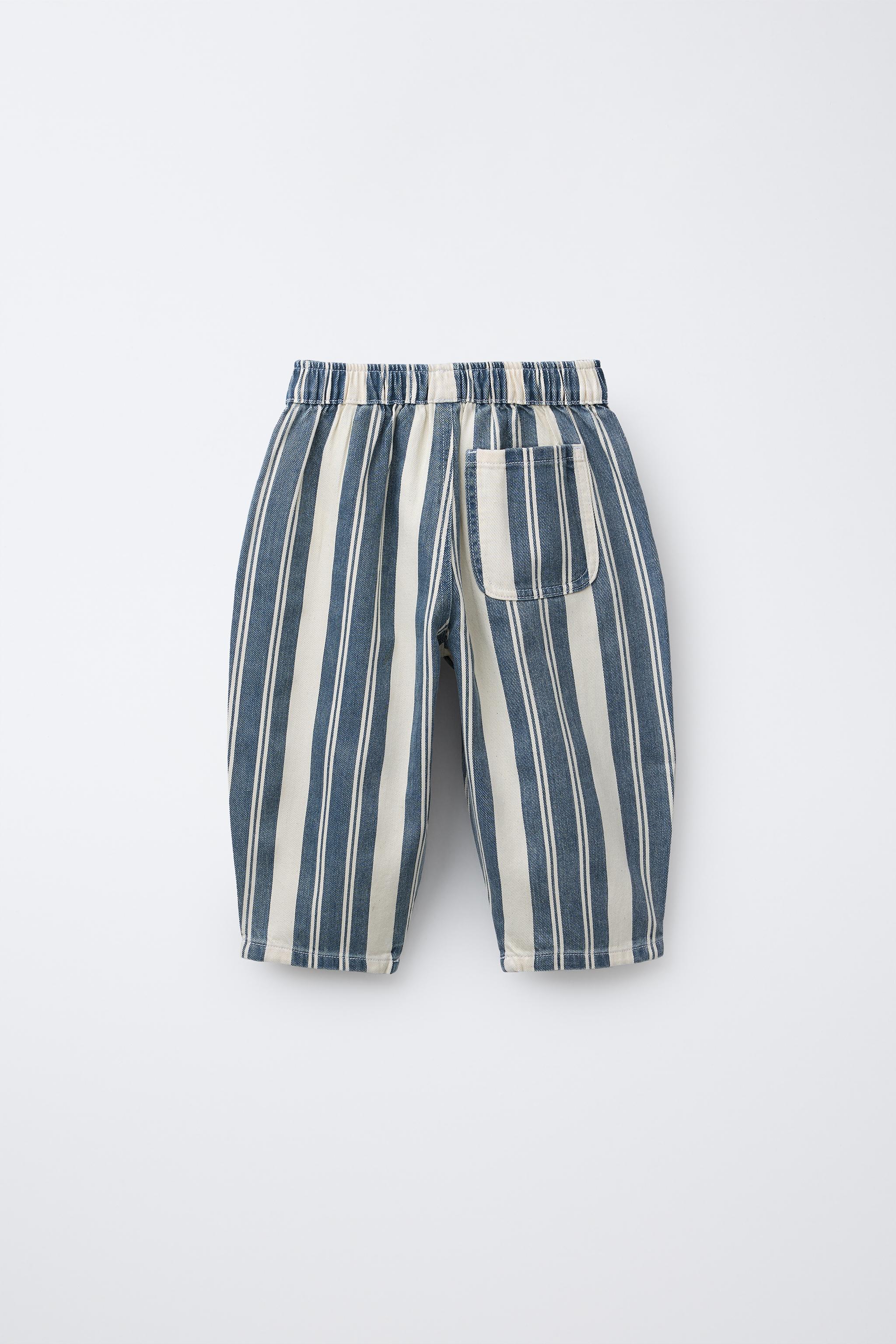 STRIPED RELAXED TWILL PANTS