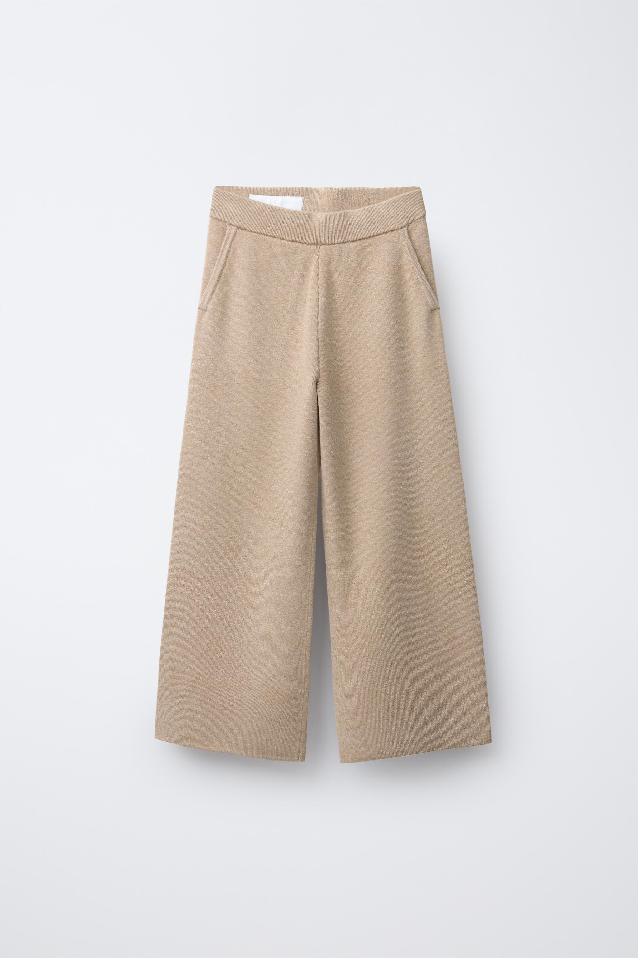 WIDE LEG KNIT PANTS