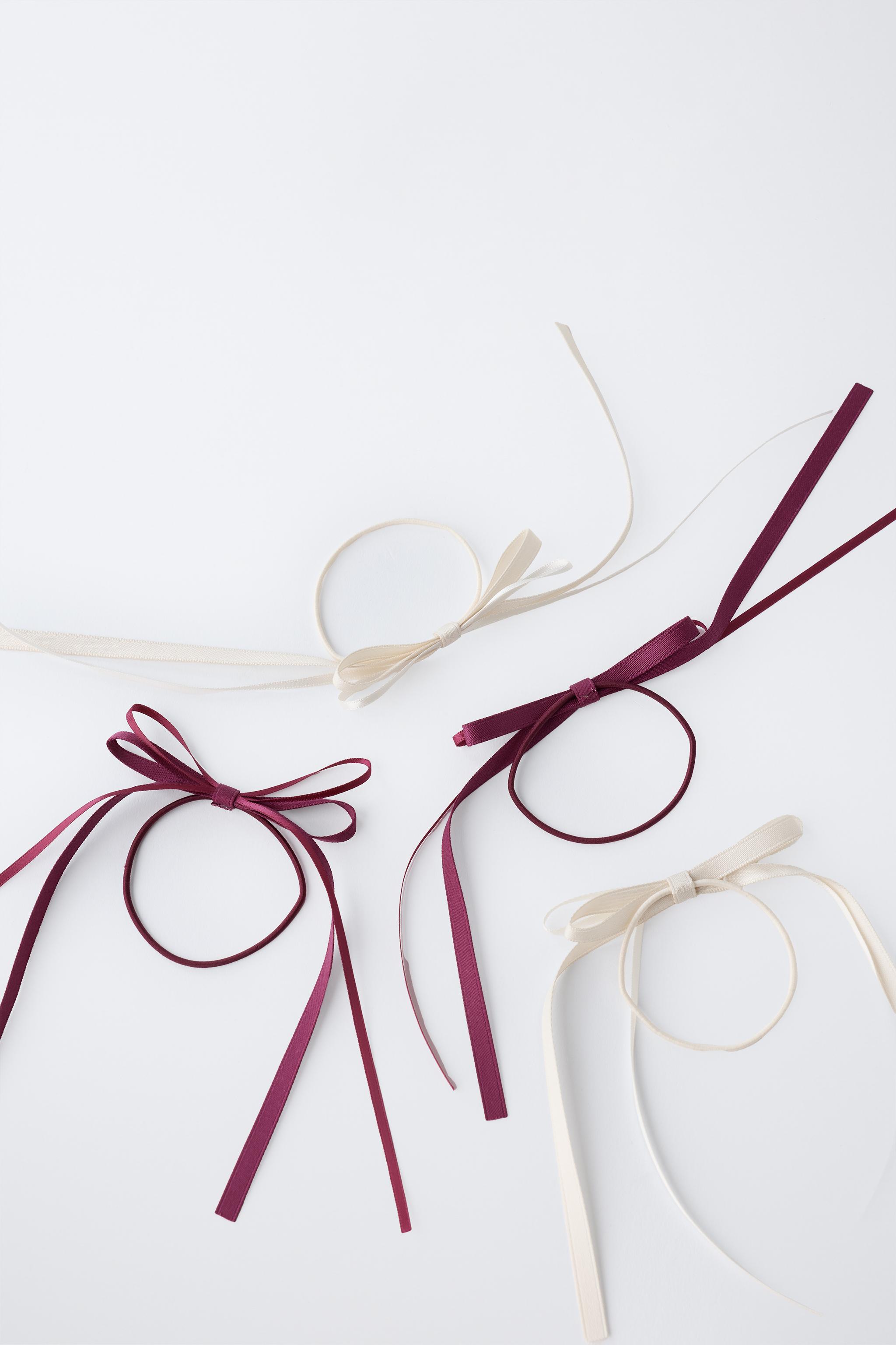 FOUR-PACK OF SCRUNCHIES WITH BOW