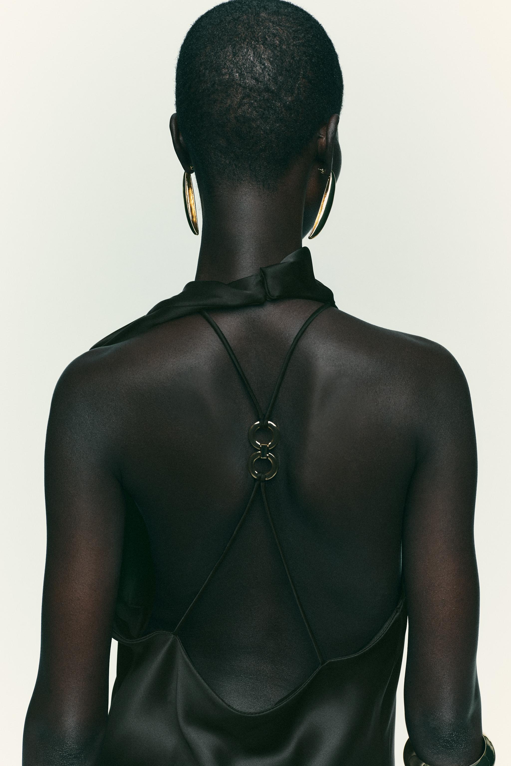 SATIN EFFECT MINI DRESS