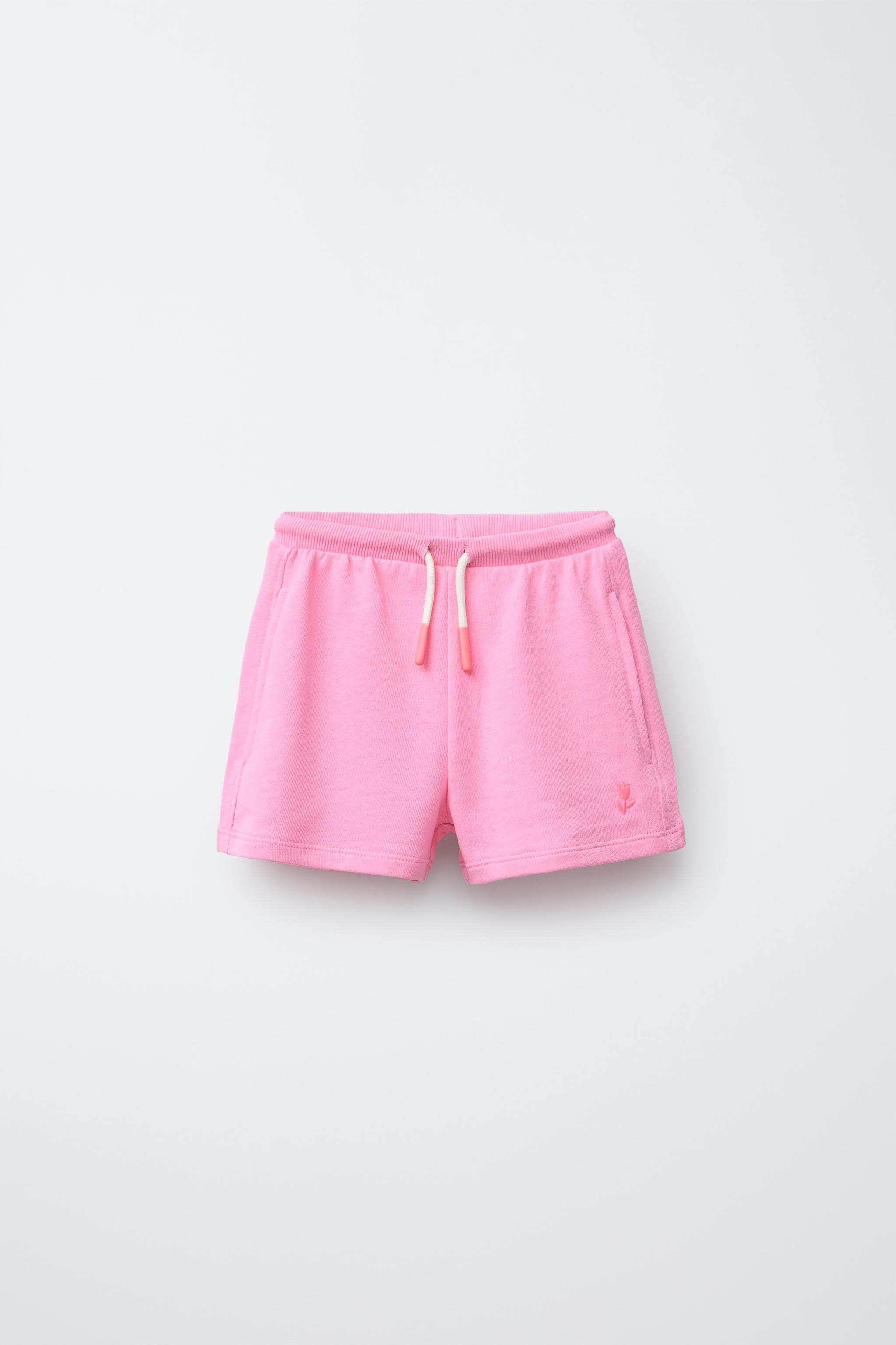 EMBROIDERED PLUSH SHORTS