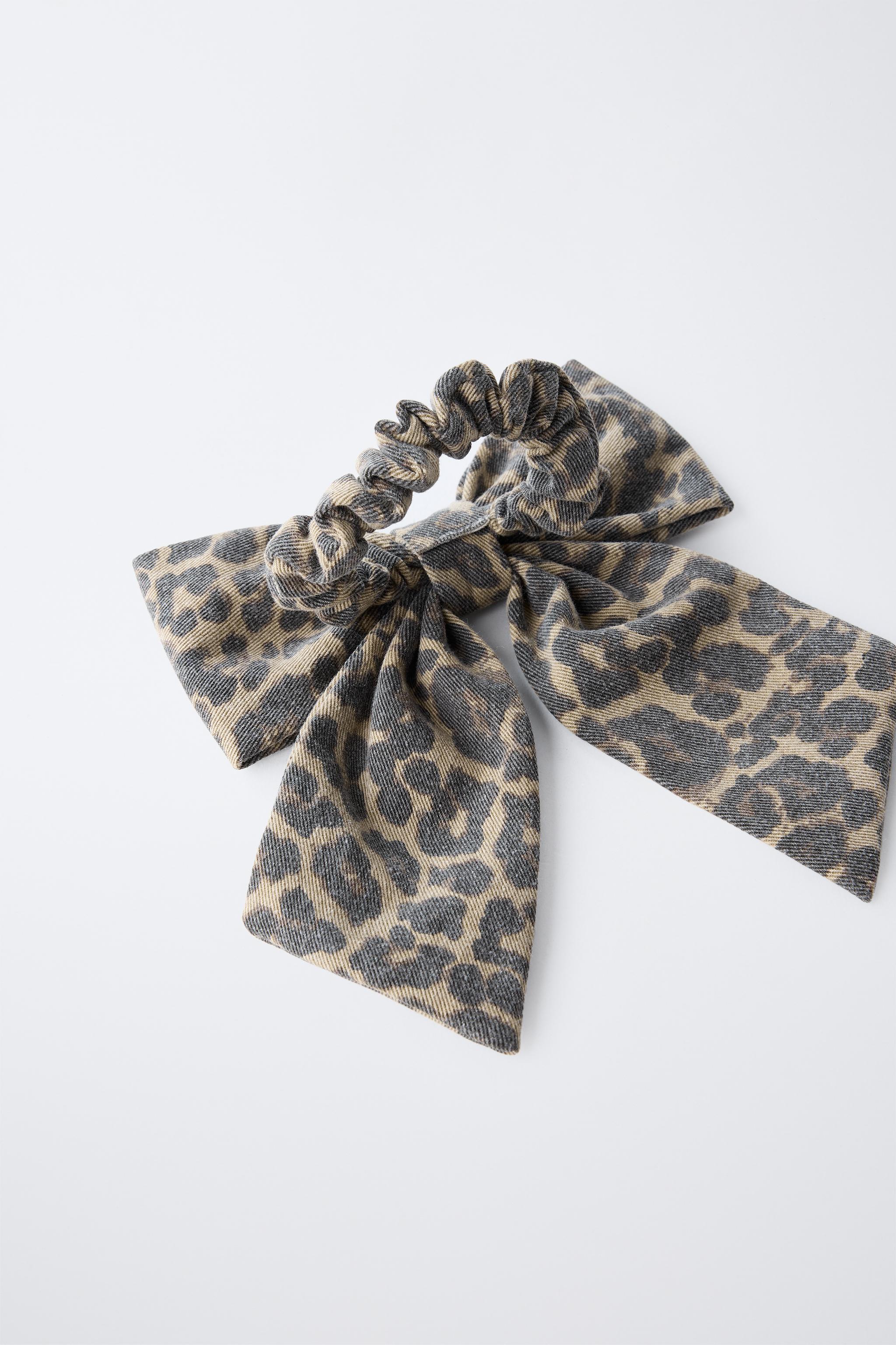ANIMAL PRINT BOW HAIR TIE
