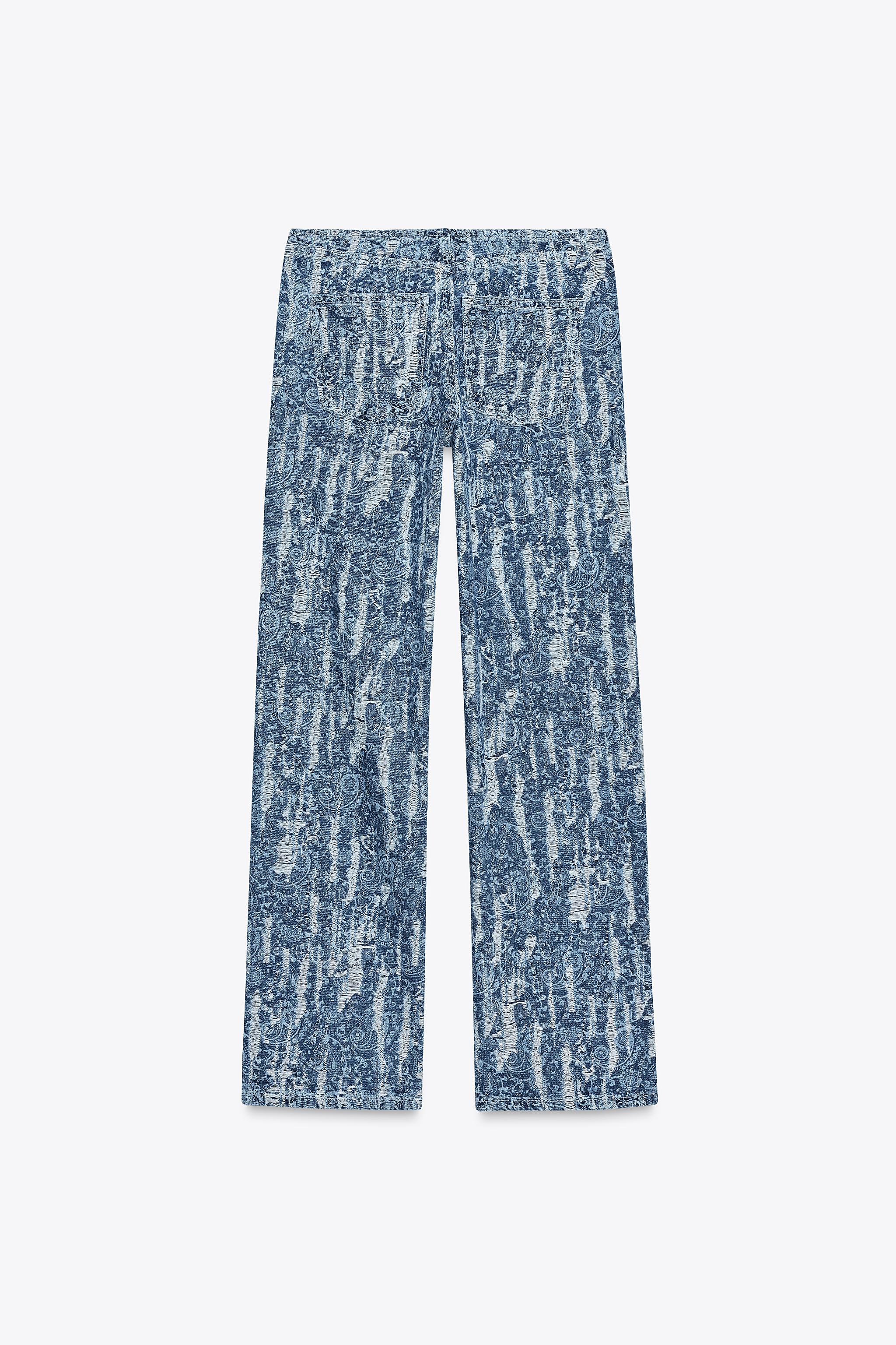Z1975 STRAIGHT MID-RISE WORN EFFECT JEANS