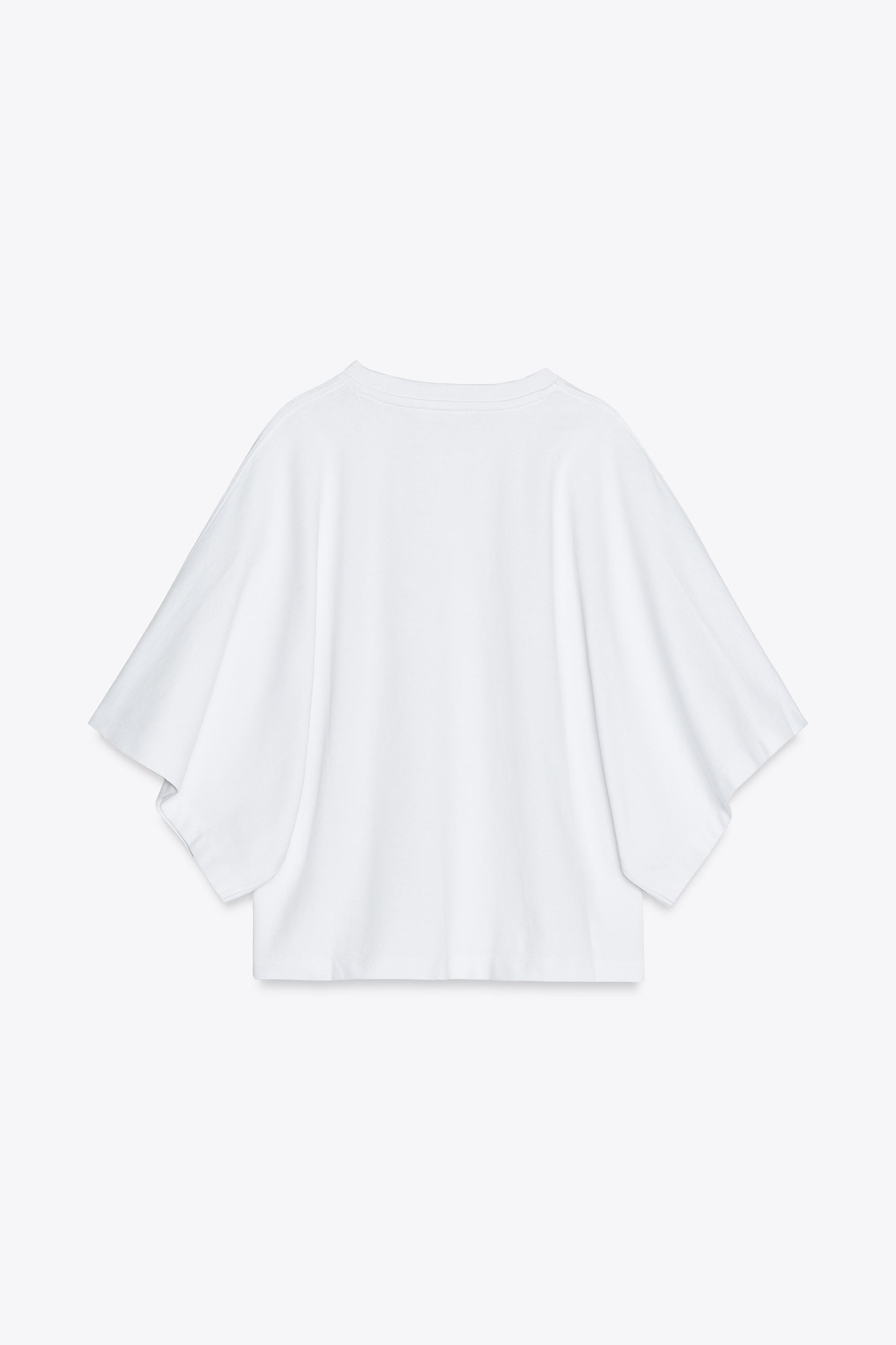 WASHED CAPE SLEEVE T-SHIRT