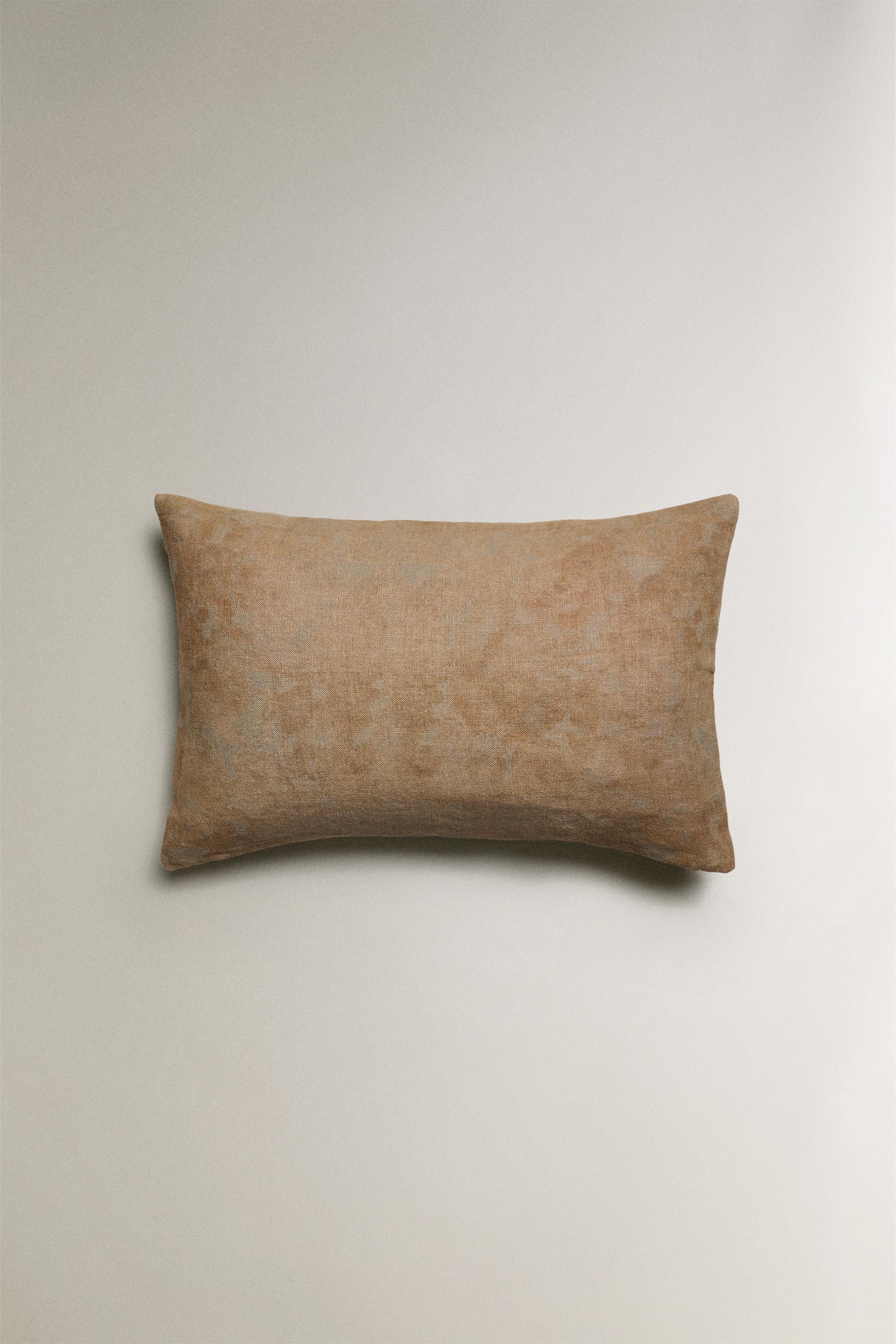 FLORAL PRINT THROW PILLOW COVER