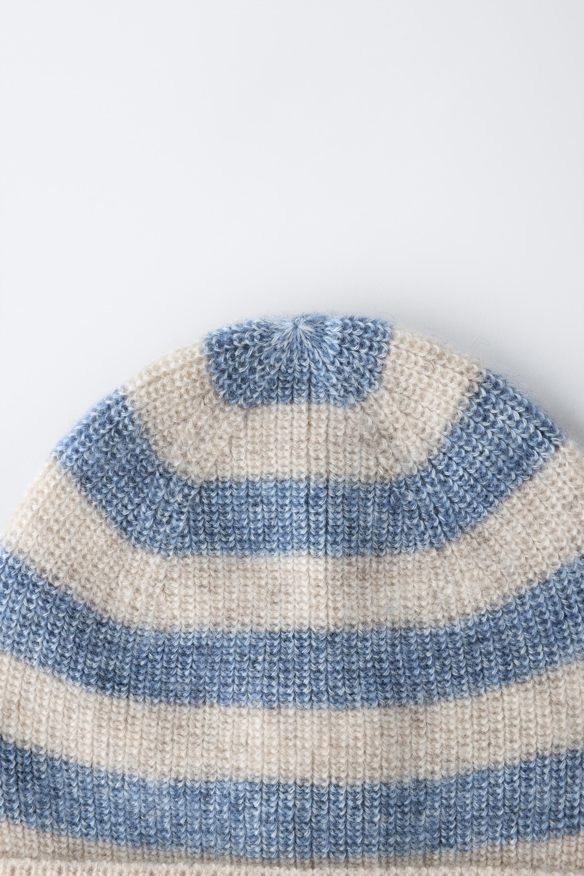 STRIPED WOOL AND CASHMERE HAT