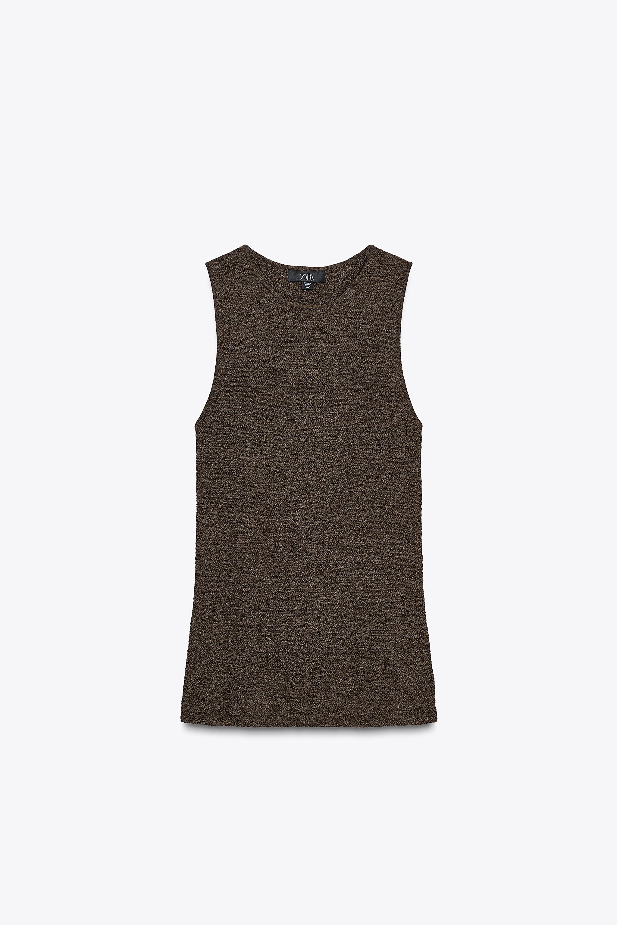 TEXTURED KNIT LONG TOP