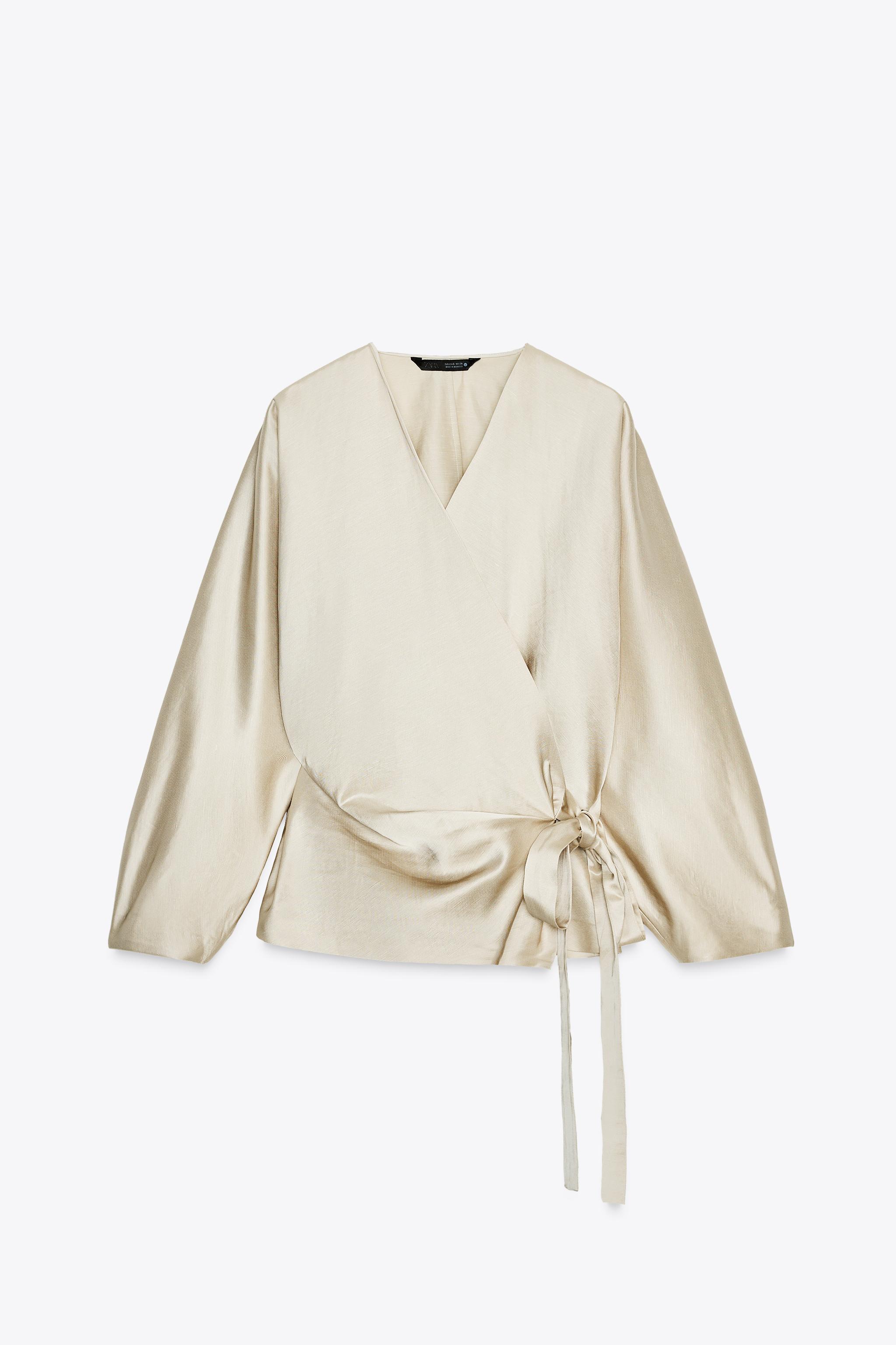 ZW COLLECTION LINEN WRAP BLOUSE