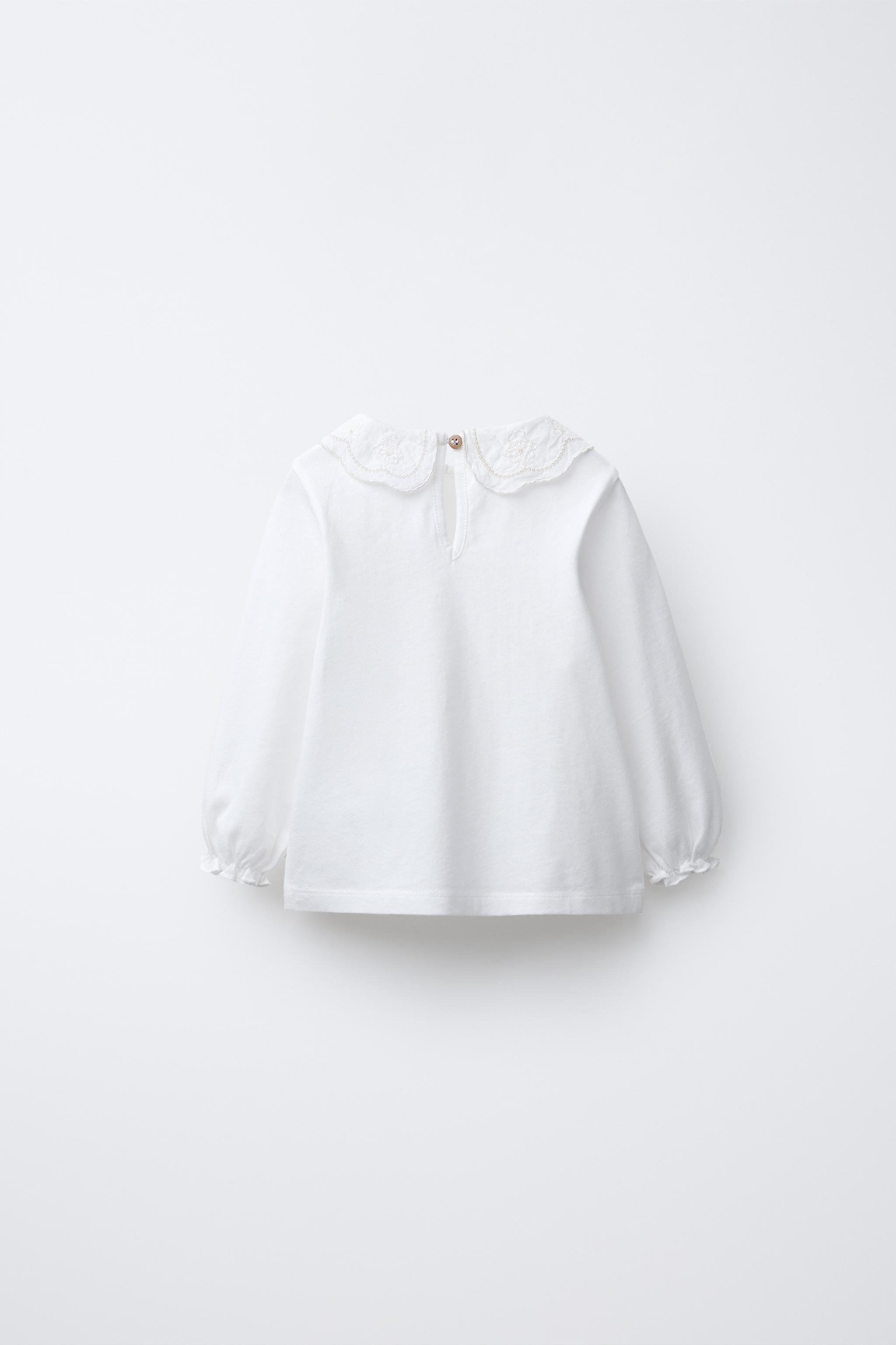 EMBROIDERED COLLAR T-SHIRT
