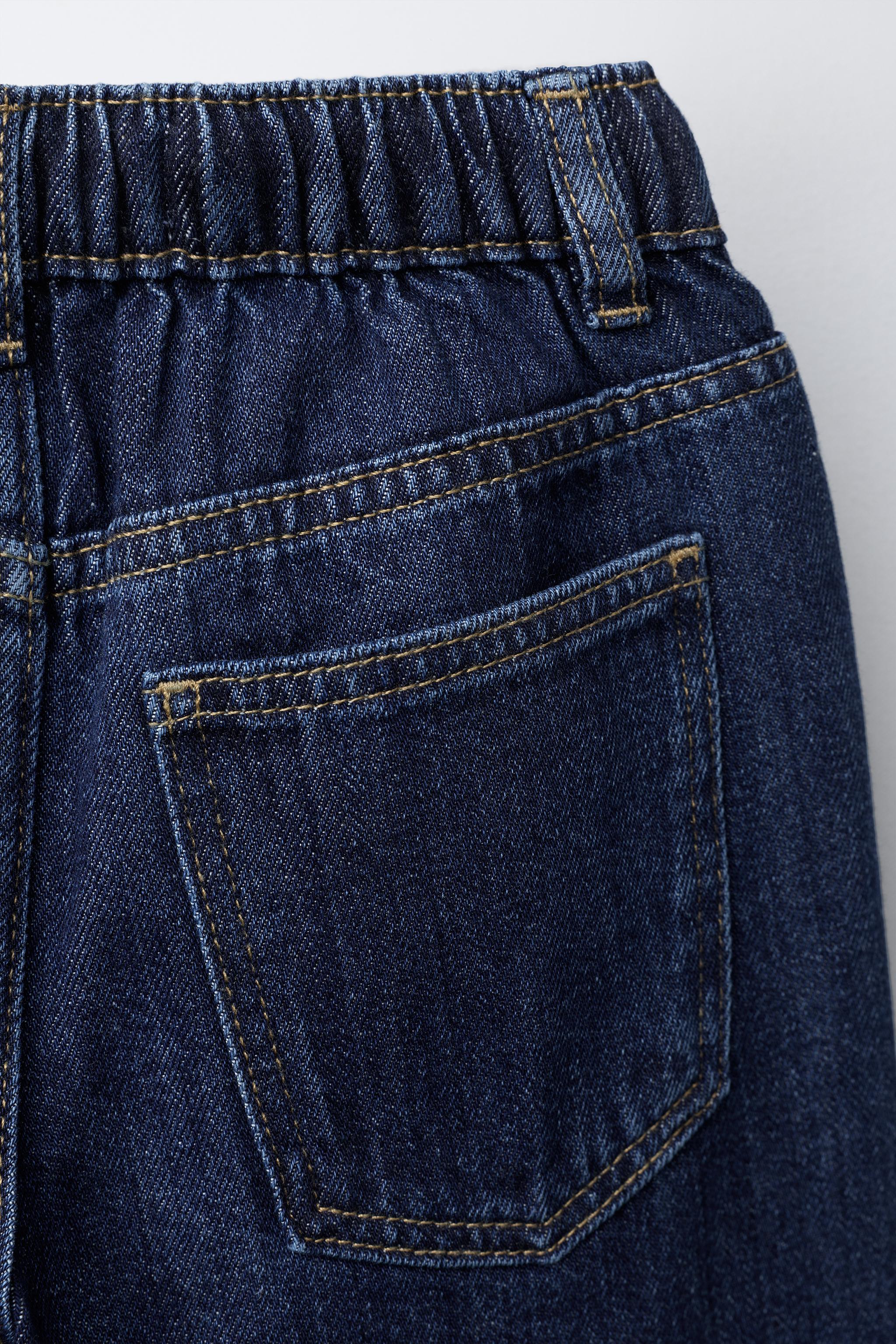 DRAWSTRING WIDE LEG JEANS