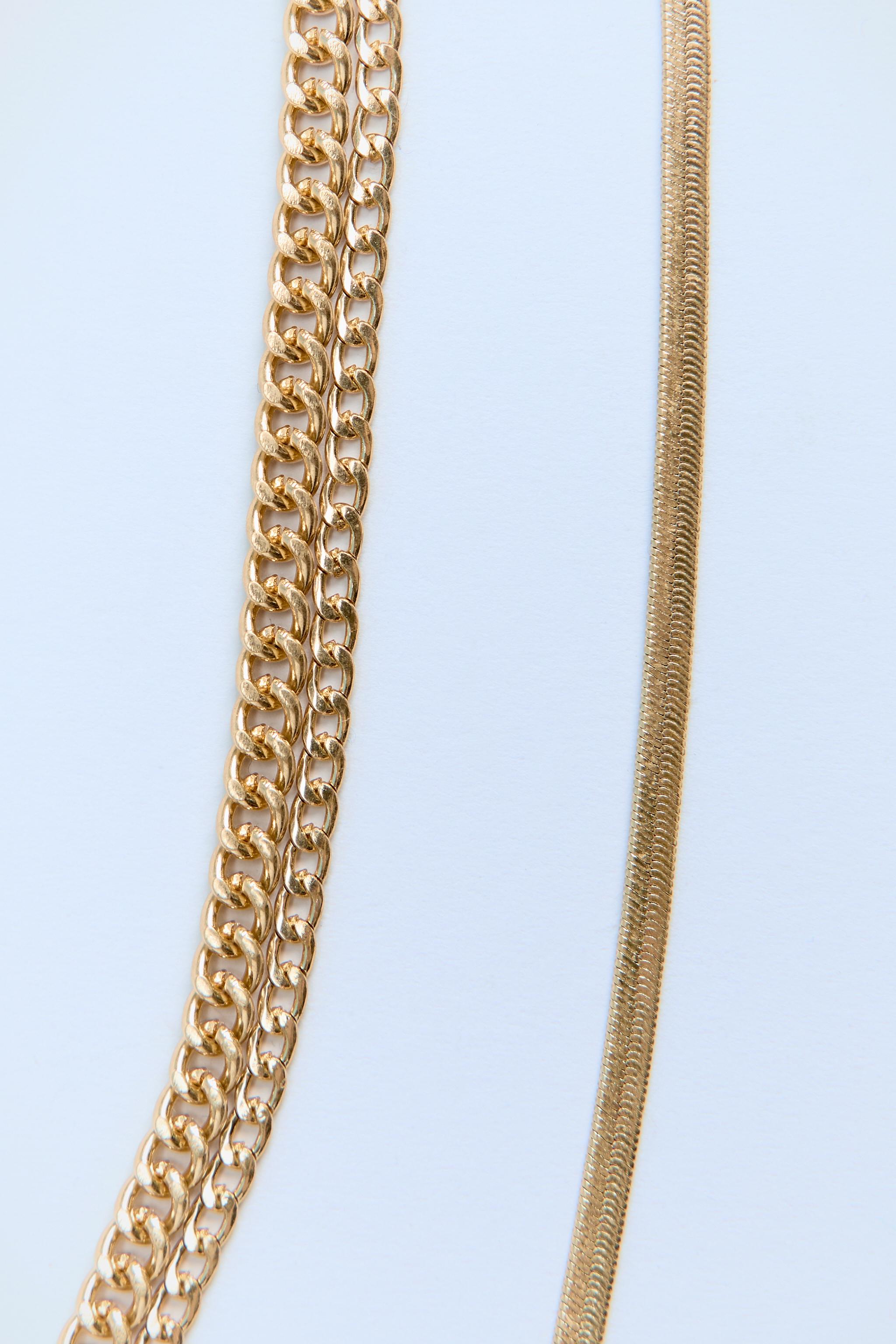 3-PACK CHAIN MESH NECKLACES