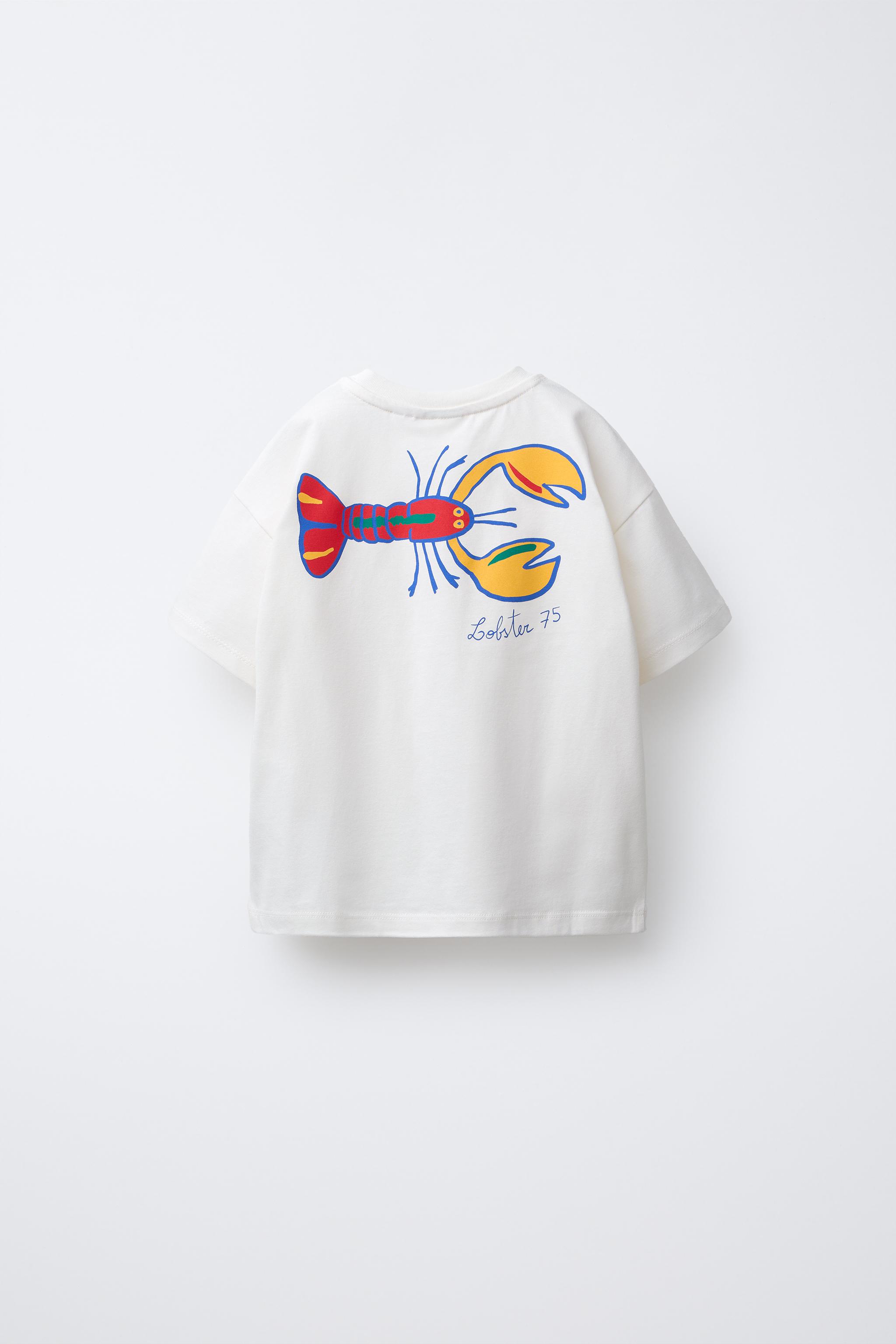 LOBSTER EMBROIDERY T-SHIRT