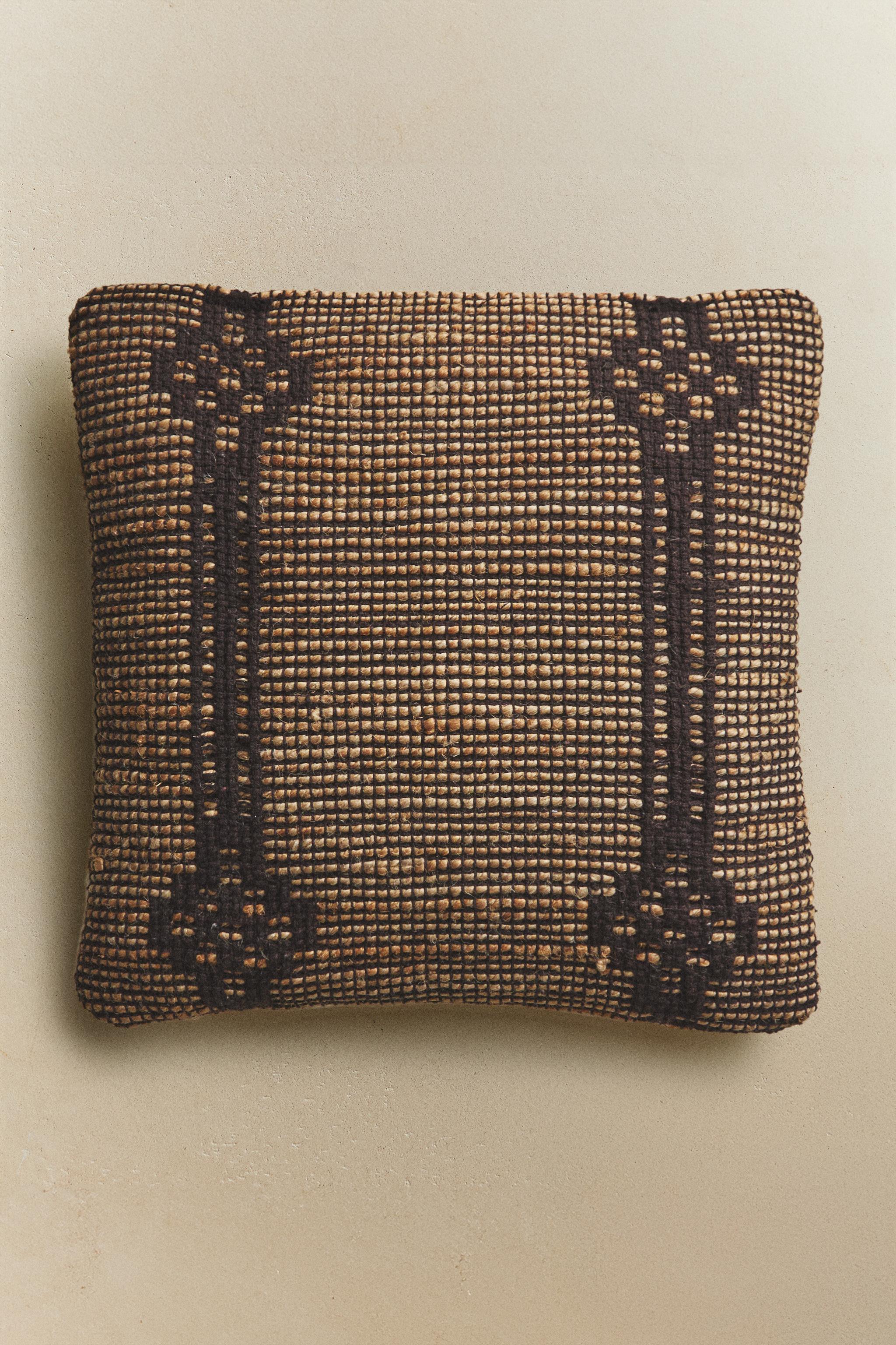 JUTE THROW PILLOW COVER