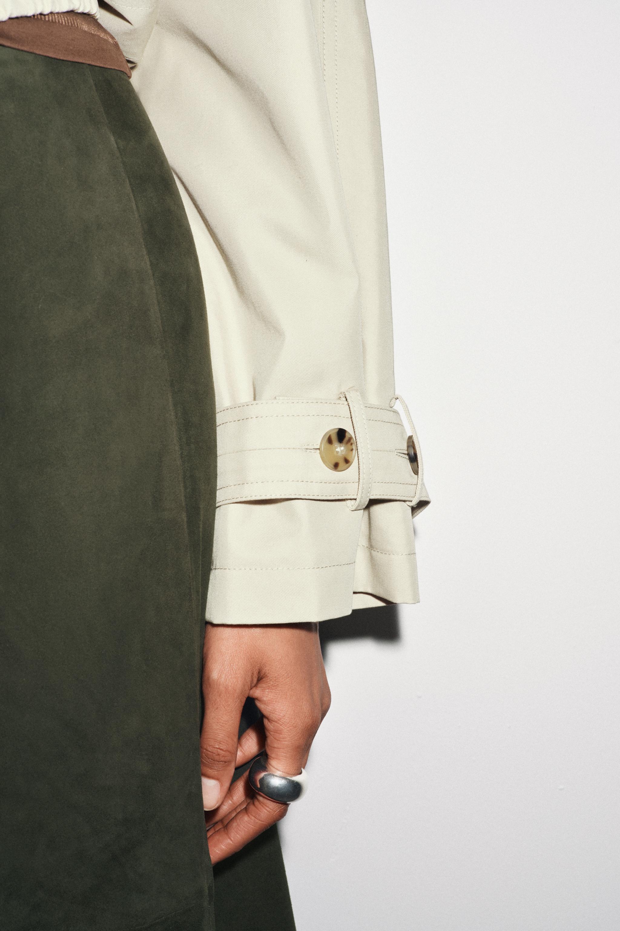ZW COLLECTION WATER REPELLENT SHORT TRENCH COAT