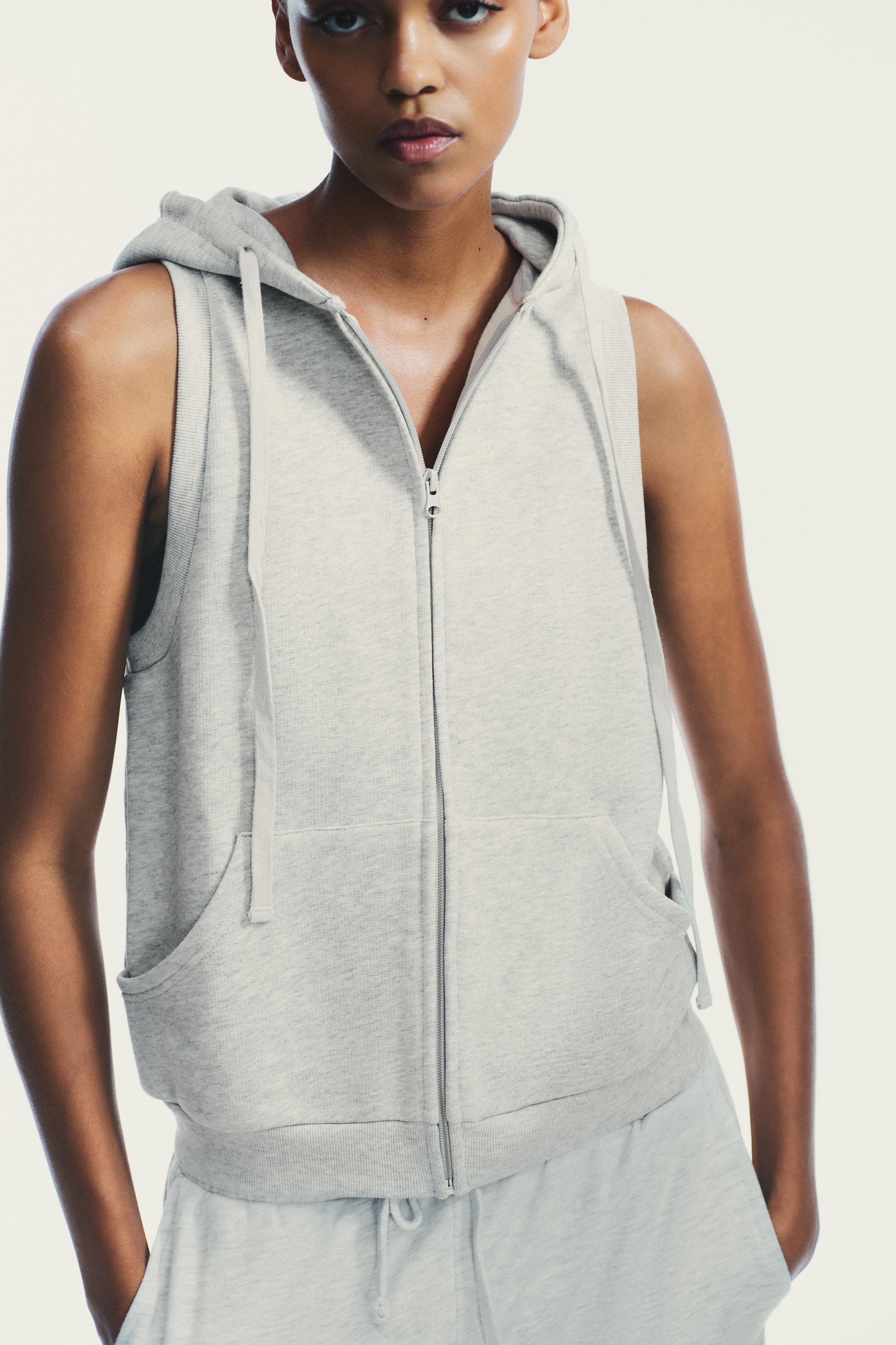 HOODED PLUSH VEST