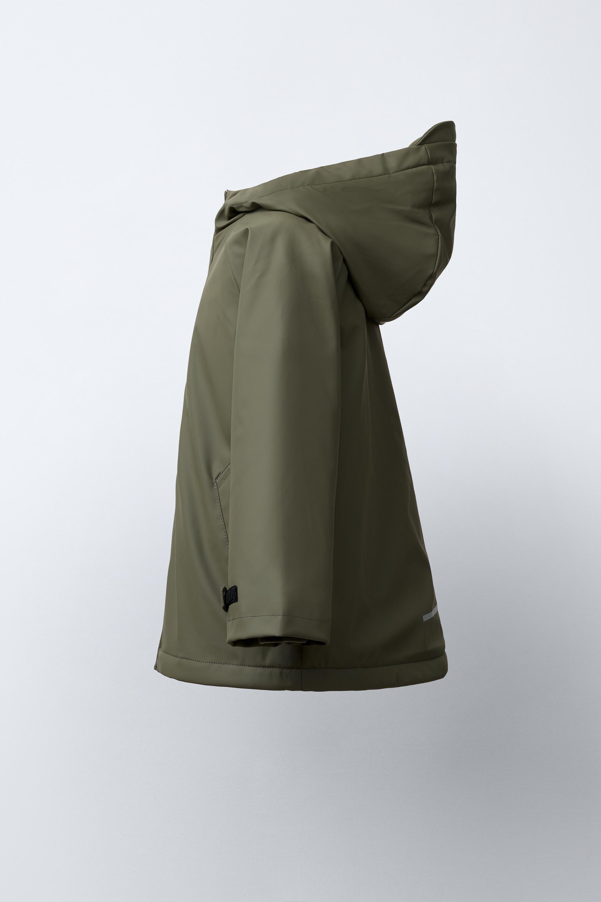 WATER REPELLENT FAUX SHEARLING COATED JACKET