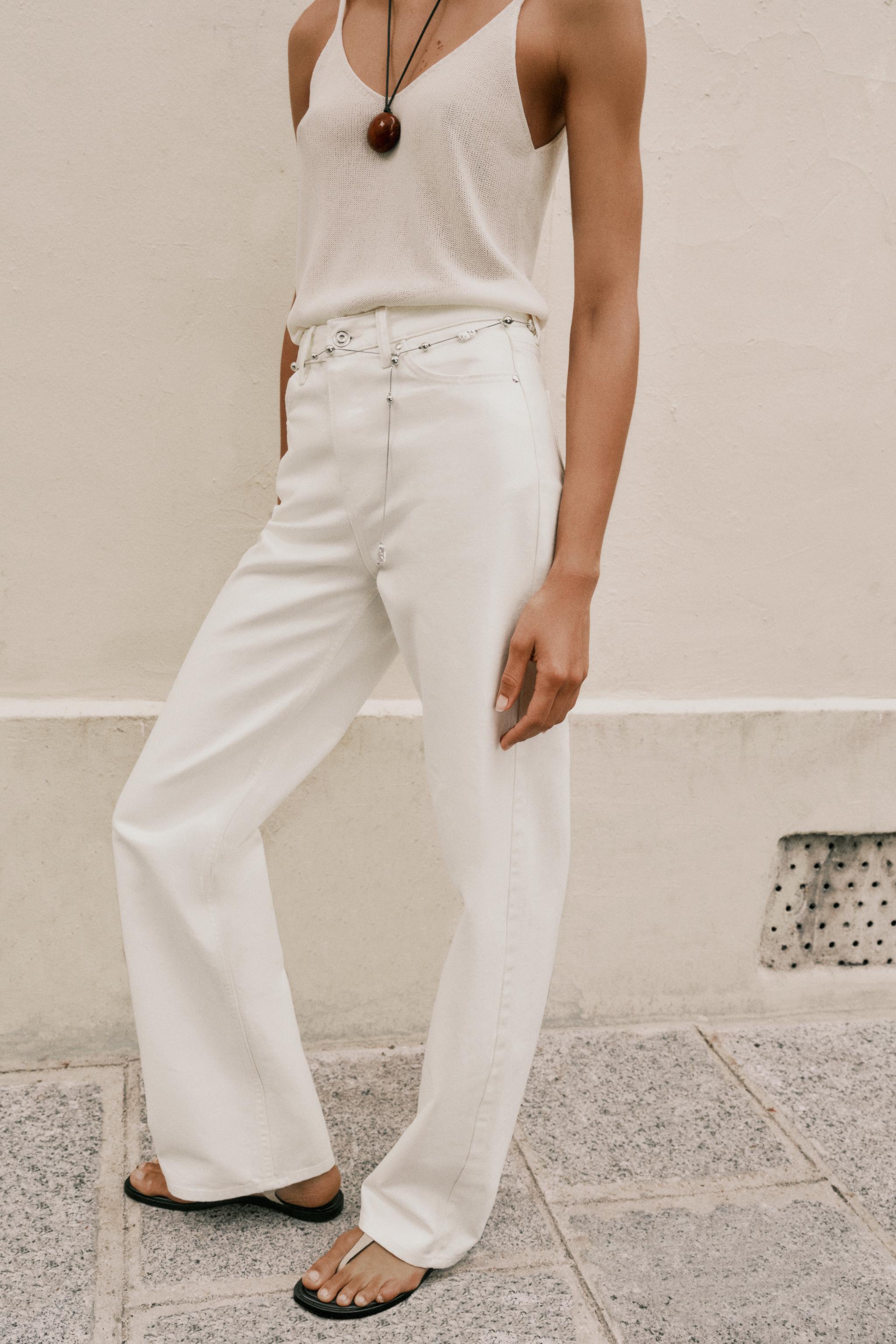 Z1975 PEARLESCENT BELTED JEANS