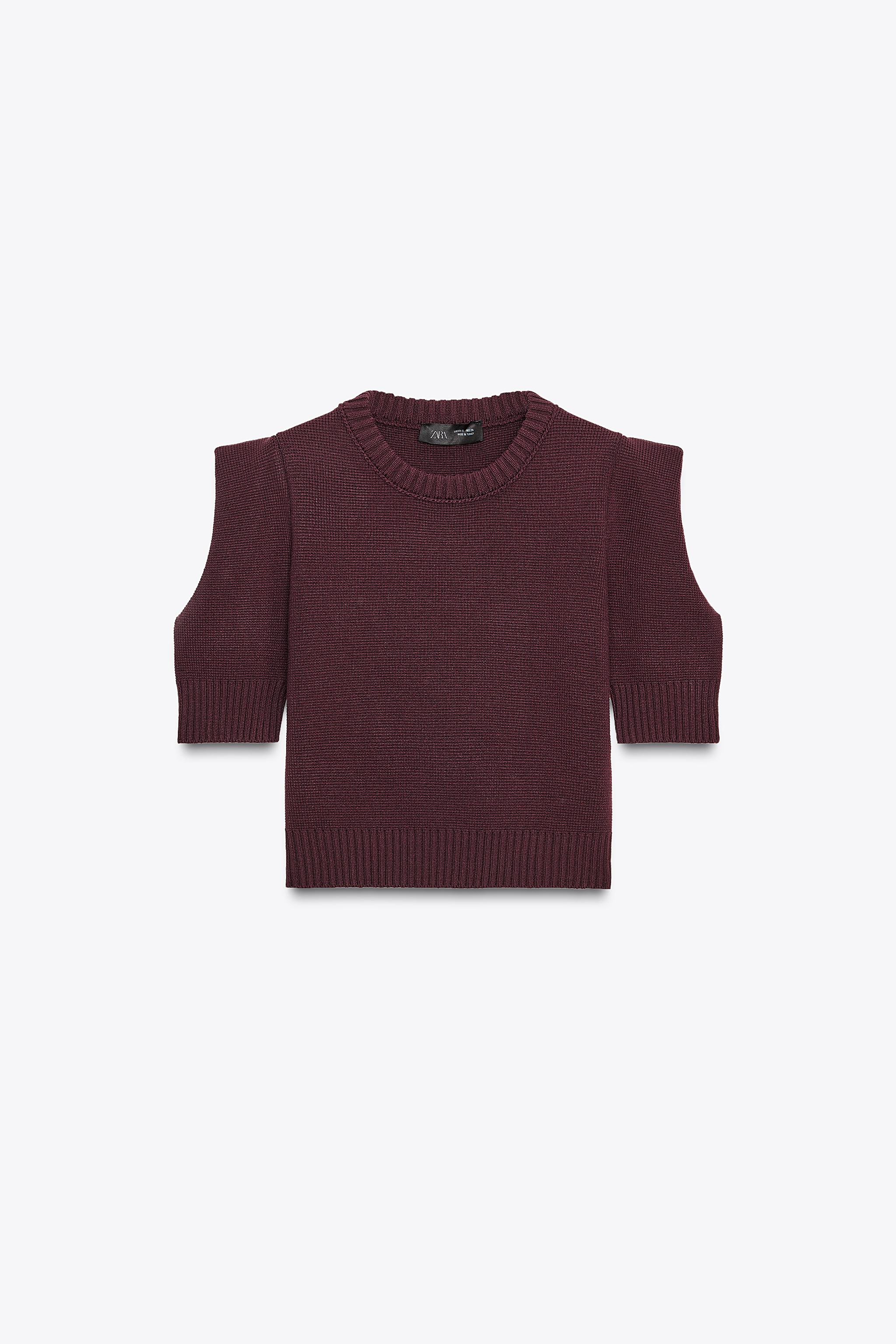 SHORT SLEEVE KNIT TOP