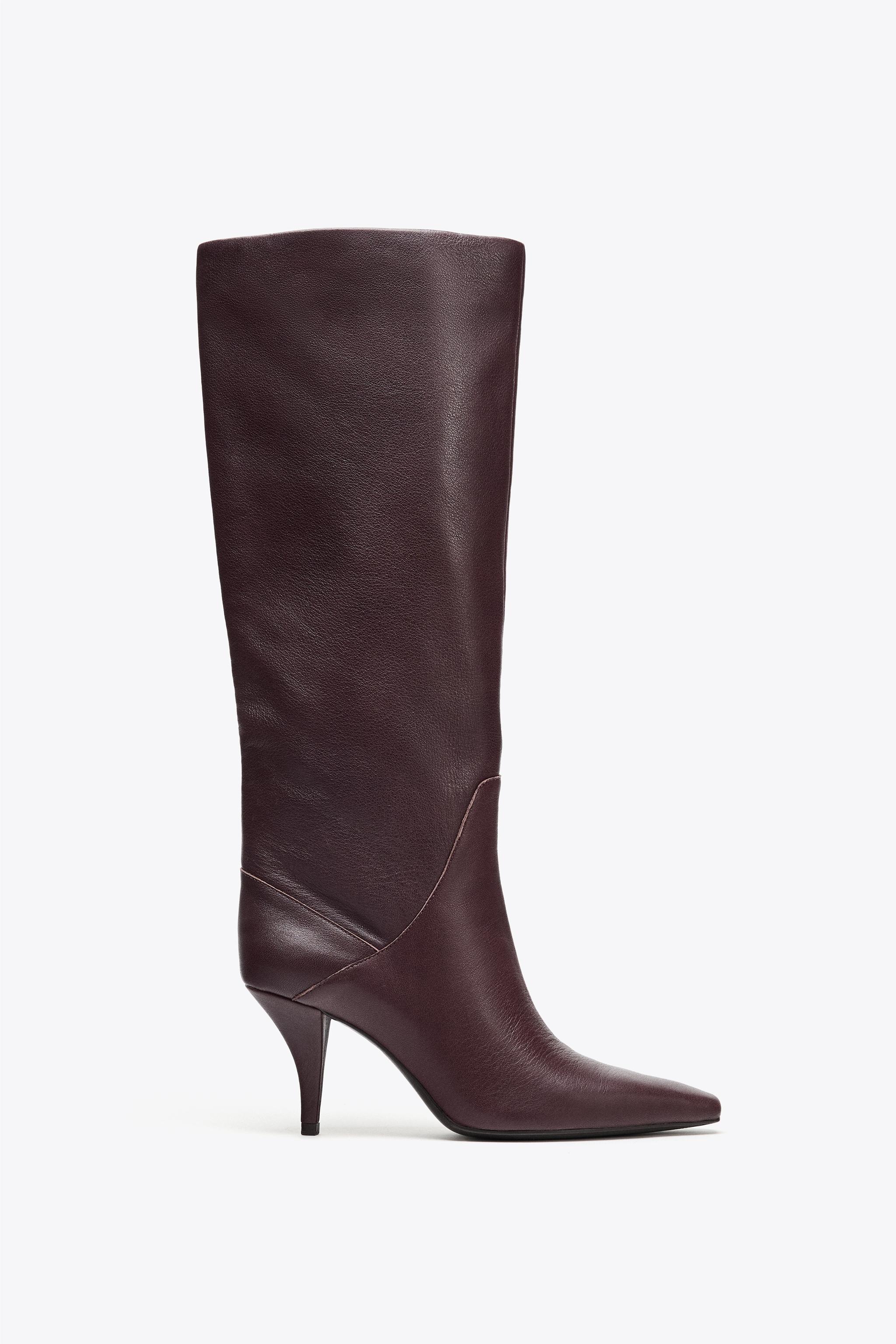 LEATHER HEEL BOOTS