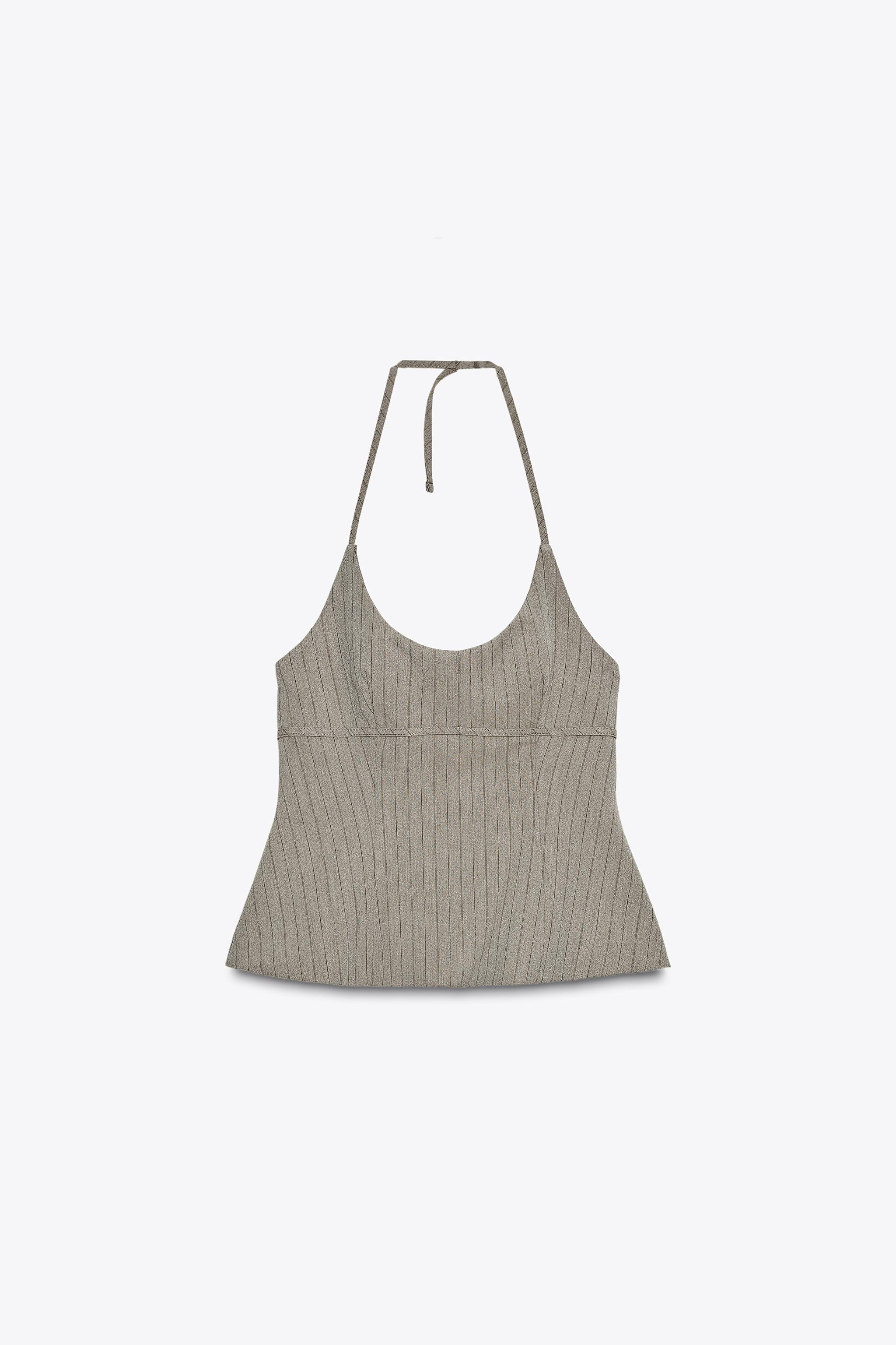 PINSTRIPE HALTER TOP