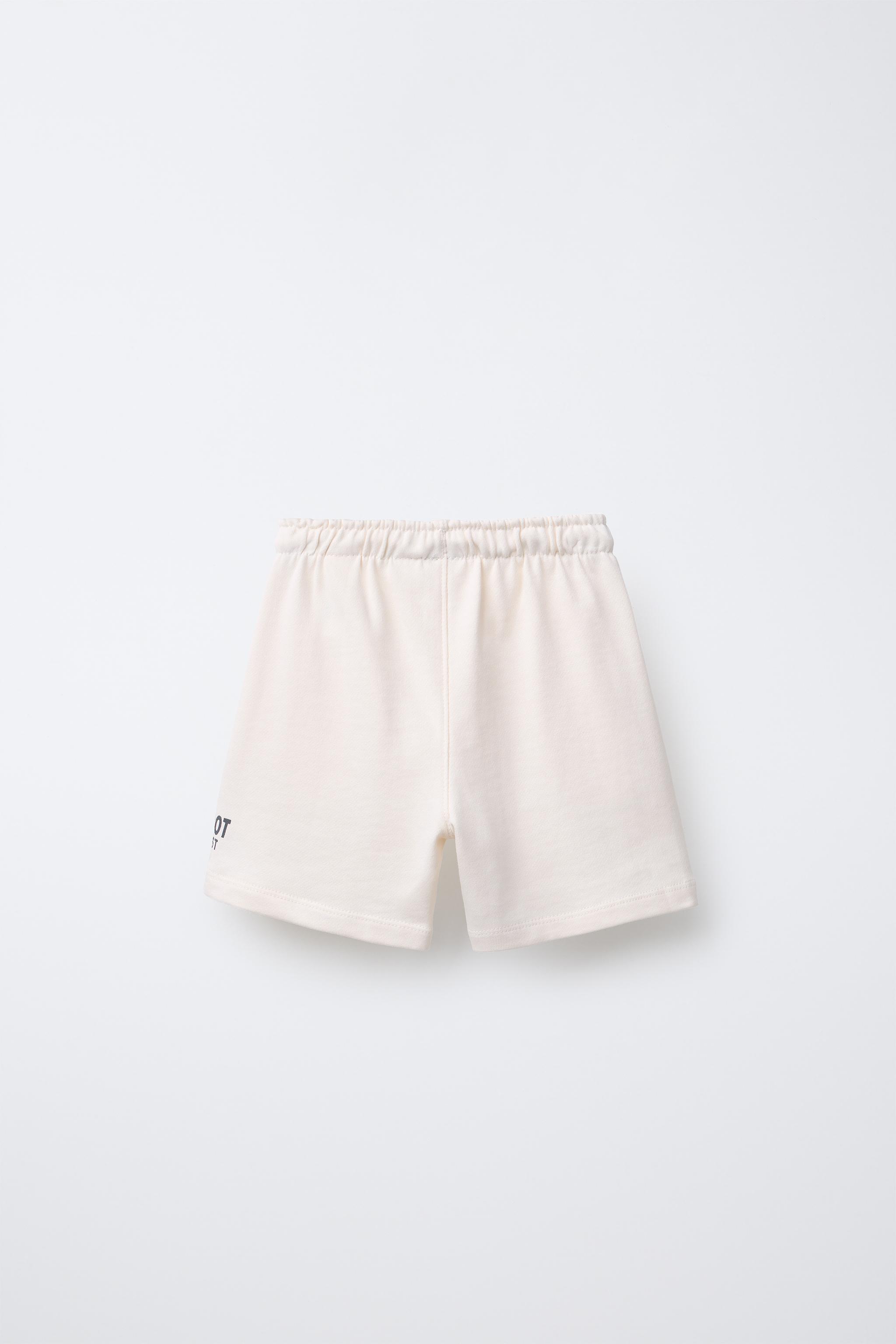 STRAIGHT TEXT PLUSH SHORTS