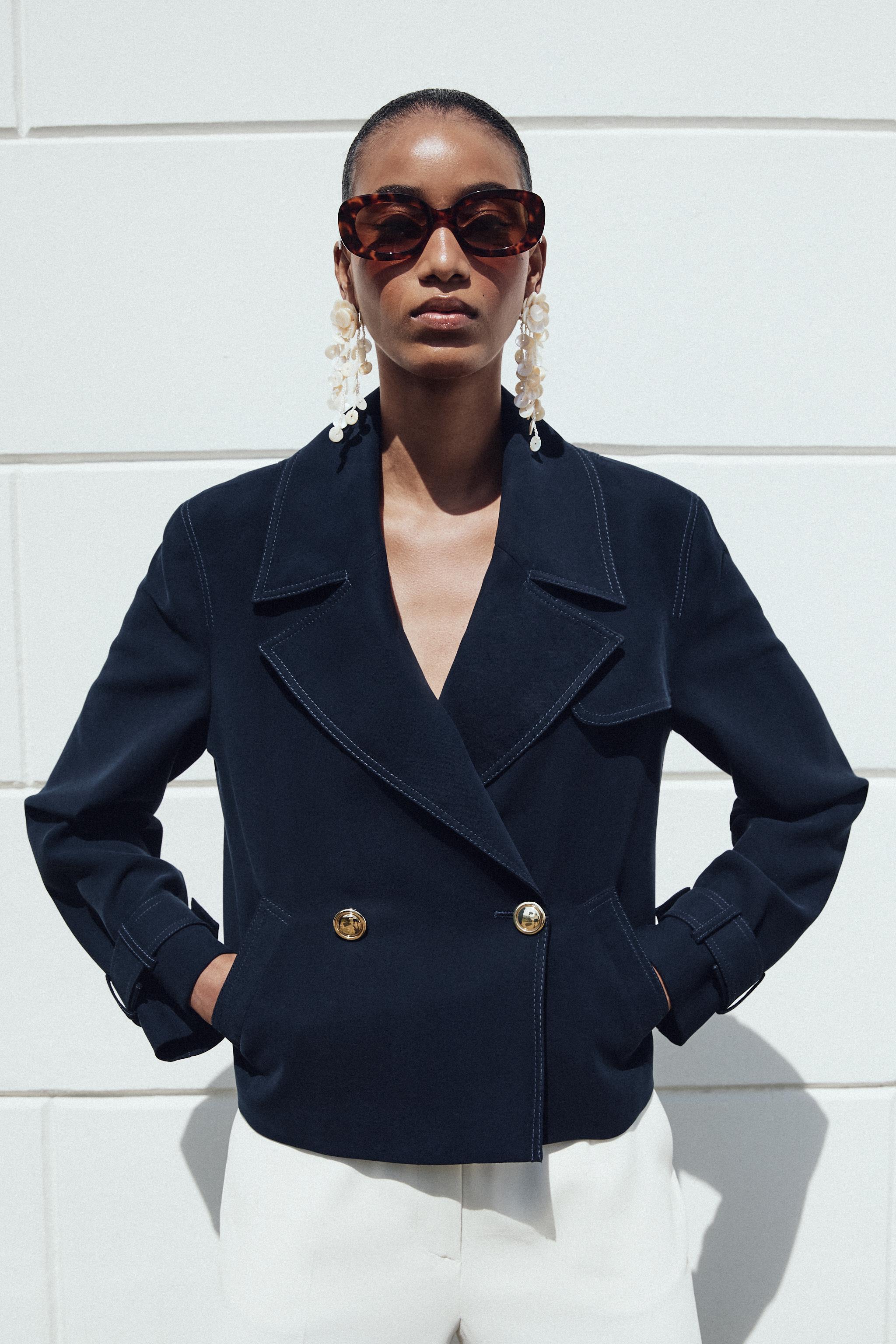 CROPPED DOUBLE-BREASTED JACKET