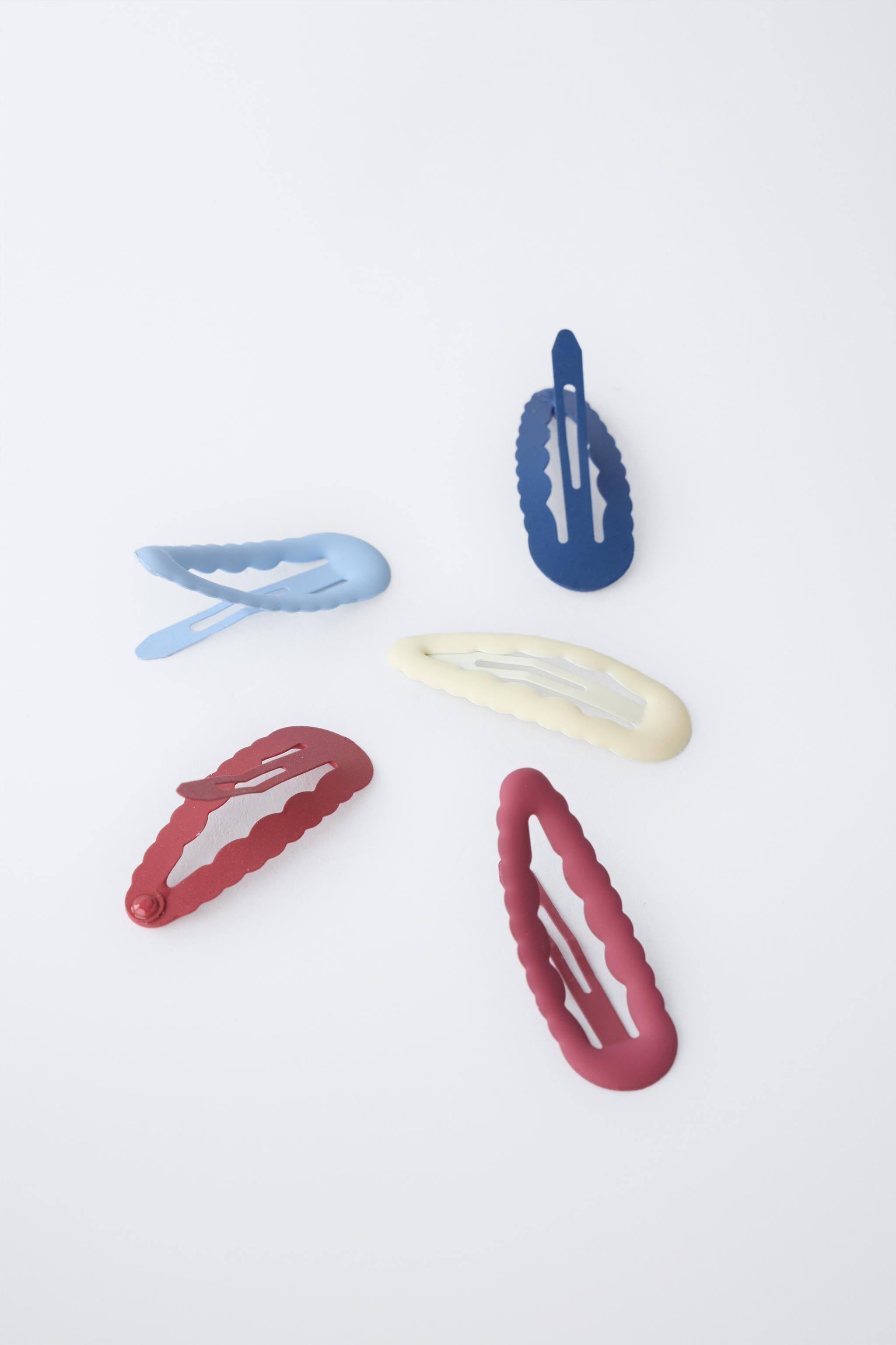 PACK OF FIVE WAVY HAIR CLIPS