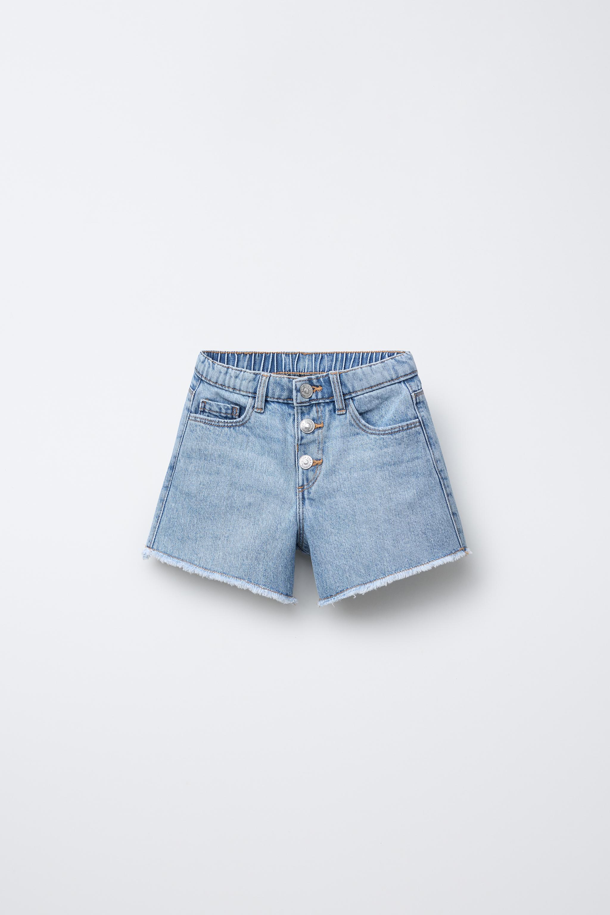 HIGH WAIST HEART POCKET DENIM SHORTS