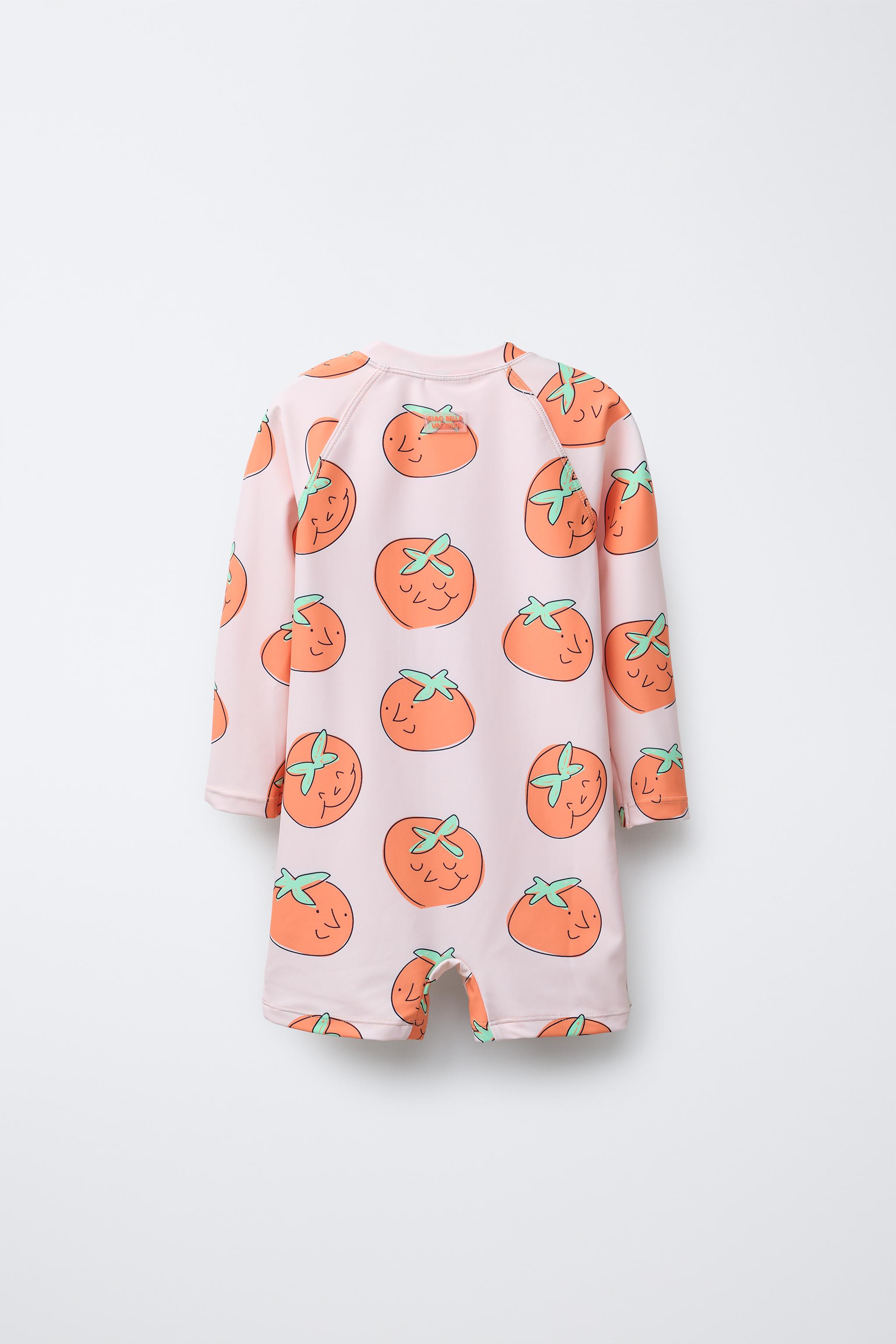 1-6 YEARS/ TOMATOES SHORT SWIMSUIT JUMPSUIT