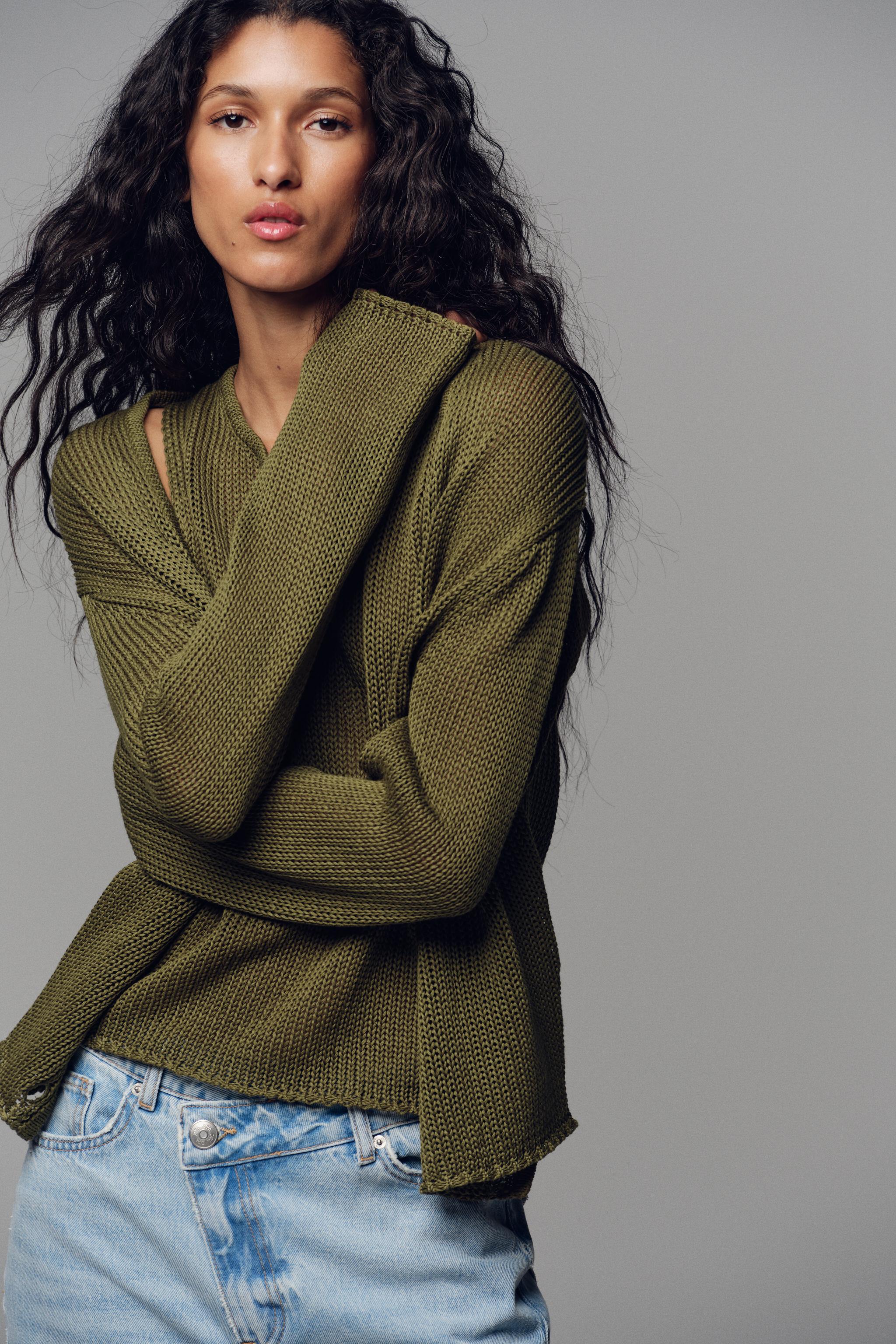 100% COTTON KNIT CARDIGAN