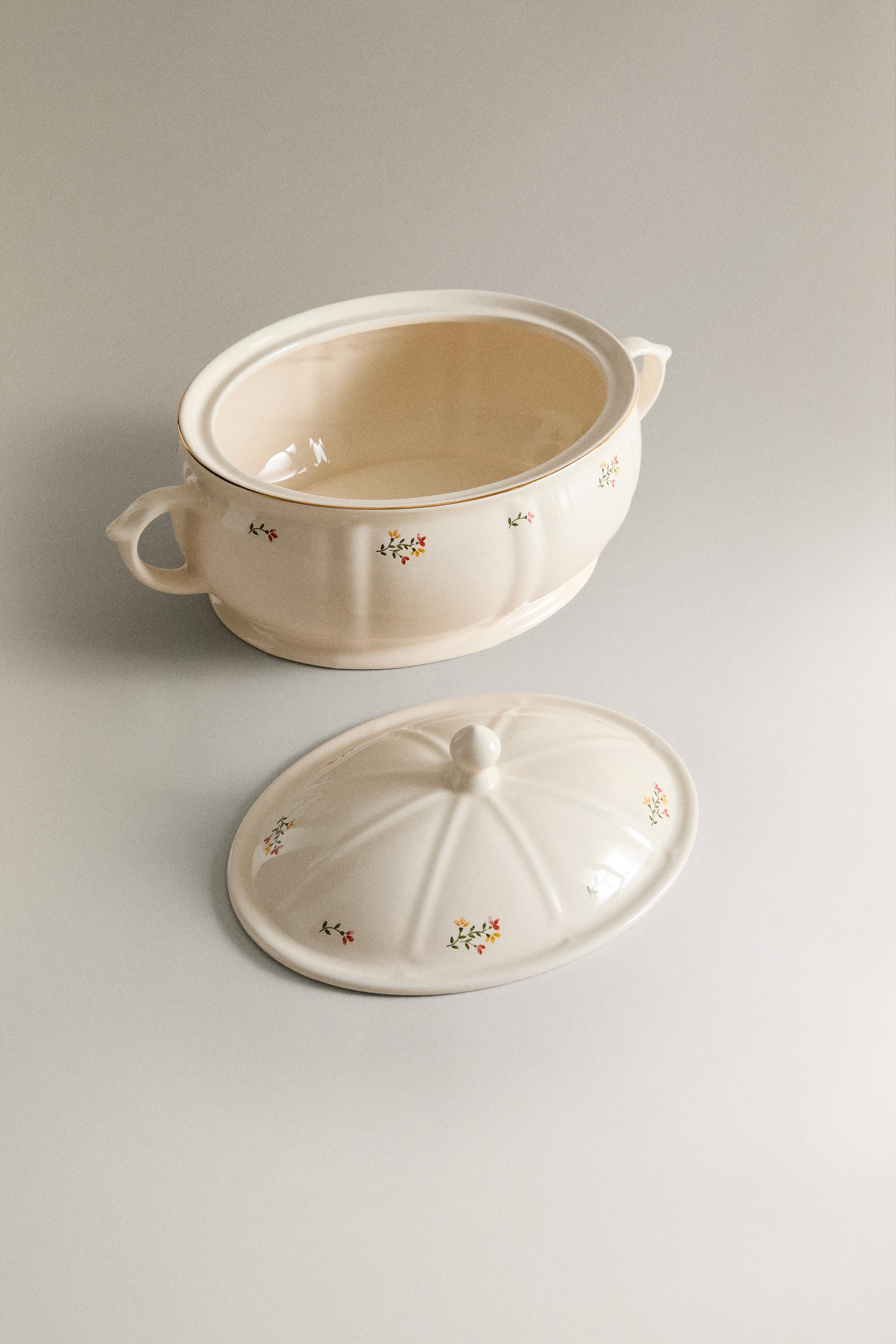 FLORAL PORCELAIN SOUP TUREEN