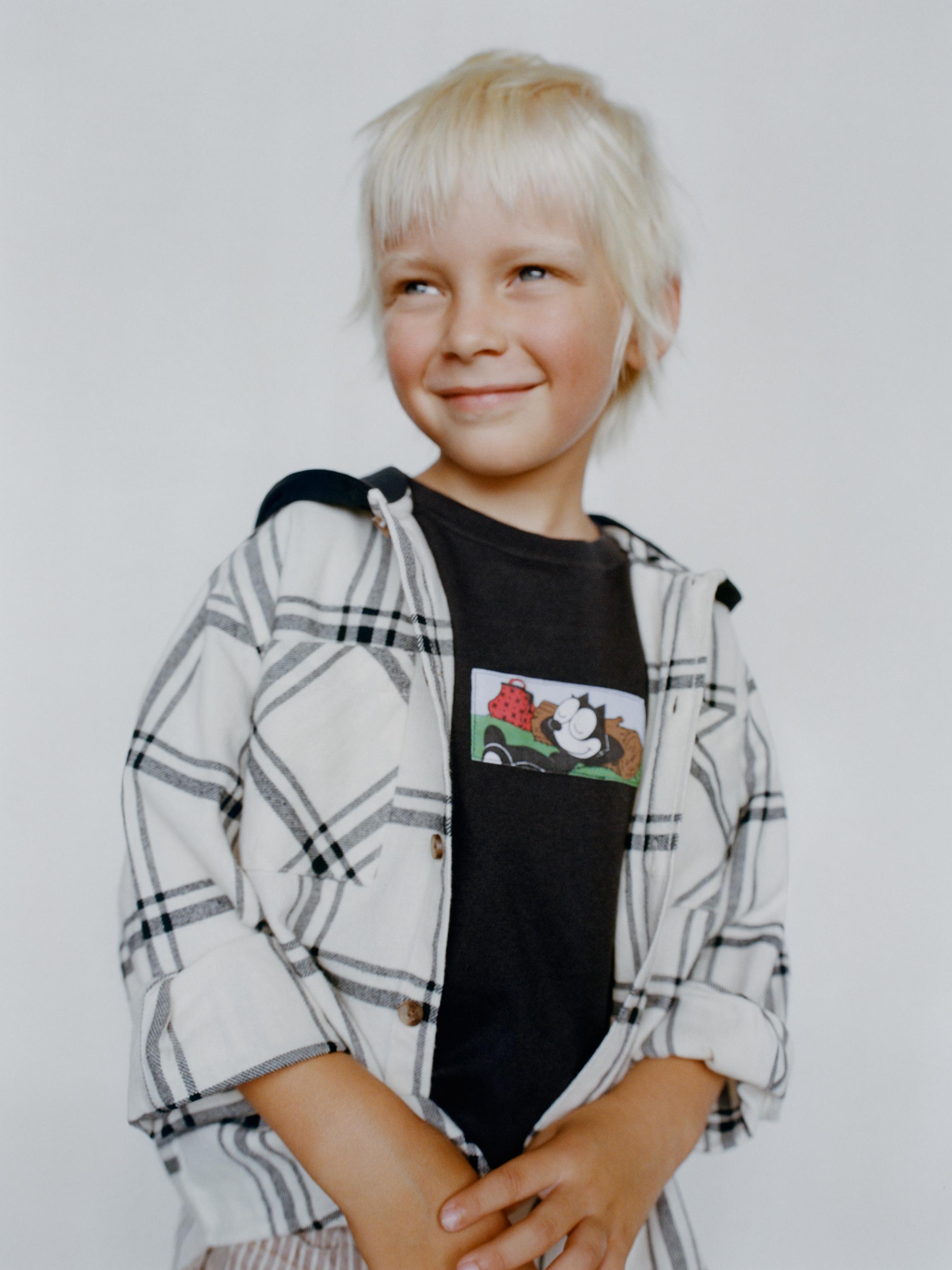 PLAID HOODED FLANNEL SHIRT