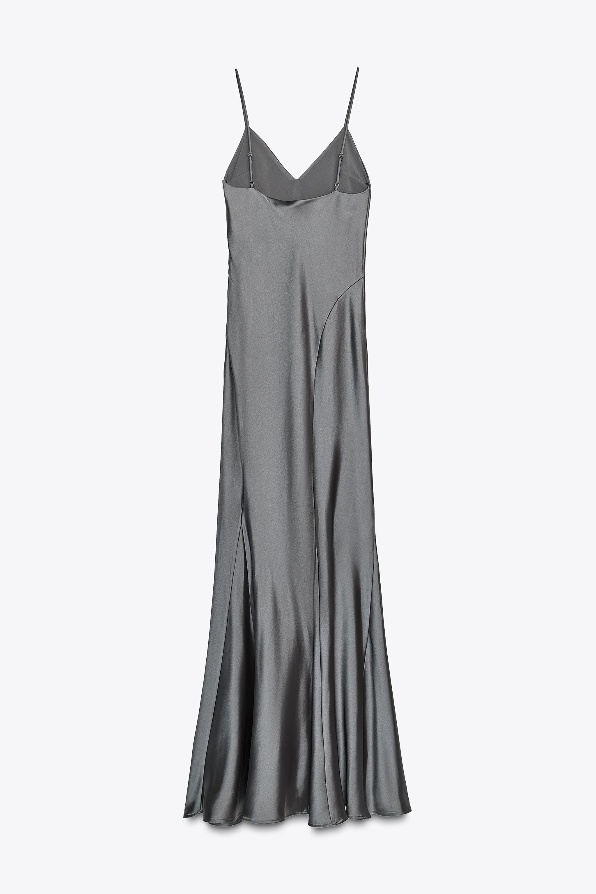 SATIN EFFECT LONG DRESS