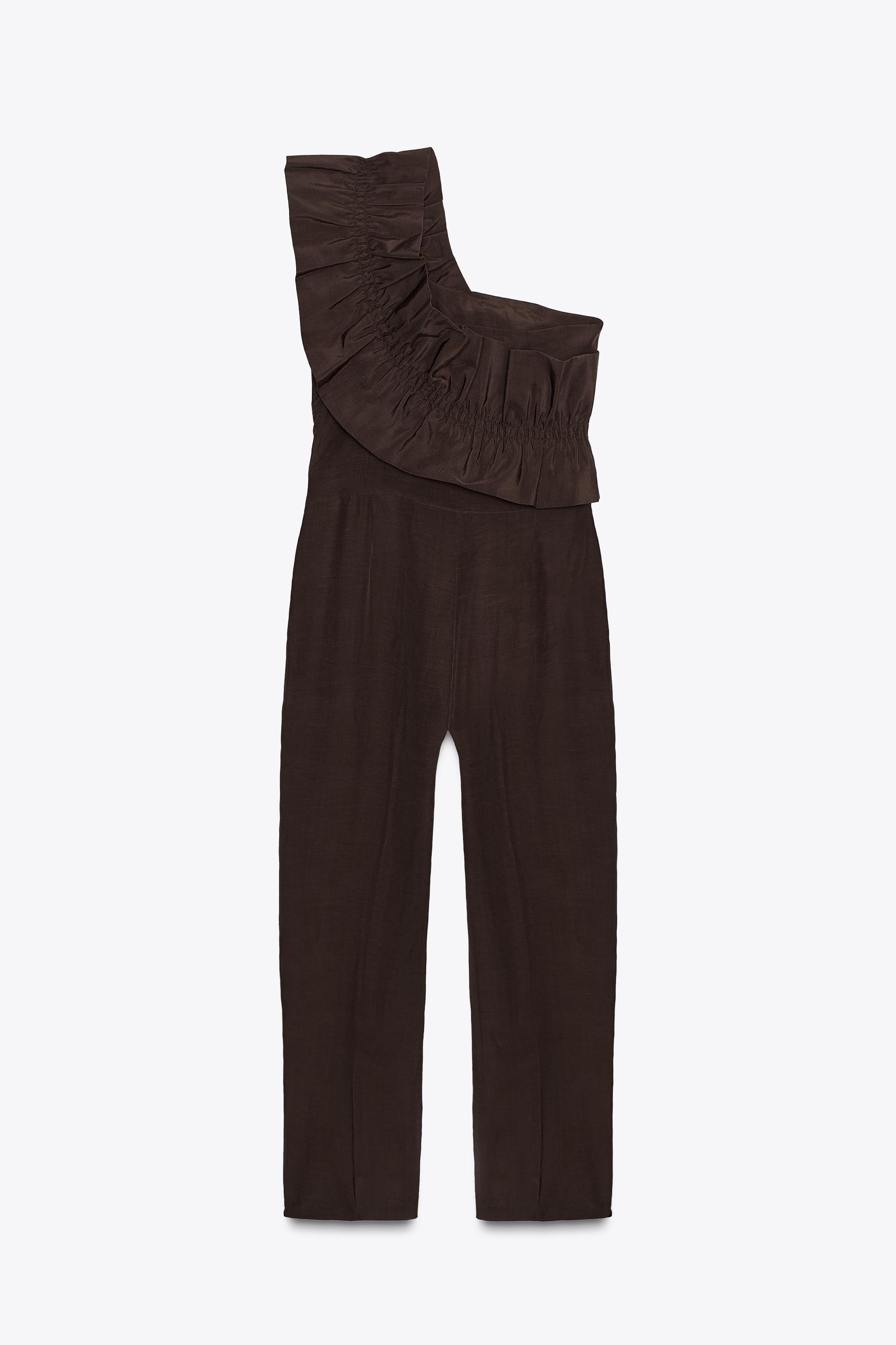 ASYMMETRIC RUFFLE JUMPSUIT
